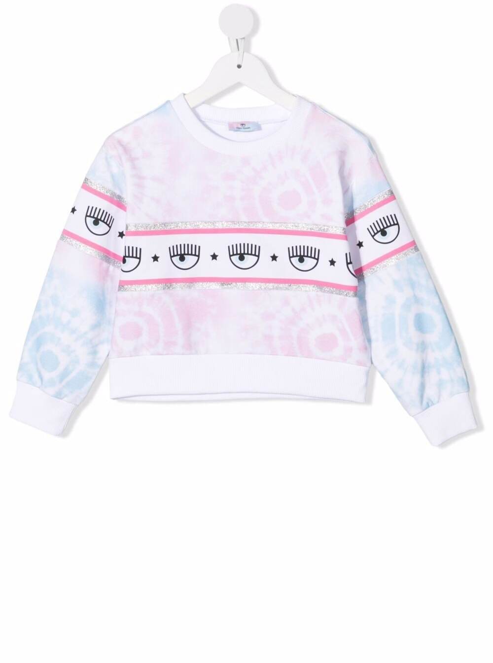 Chiara Ferragni Tie Dye Cotton Sweatshirt With Logo