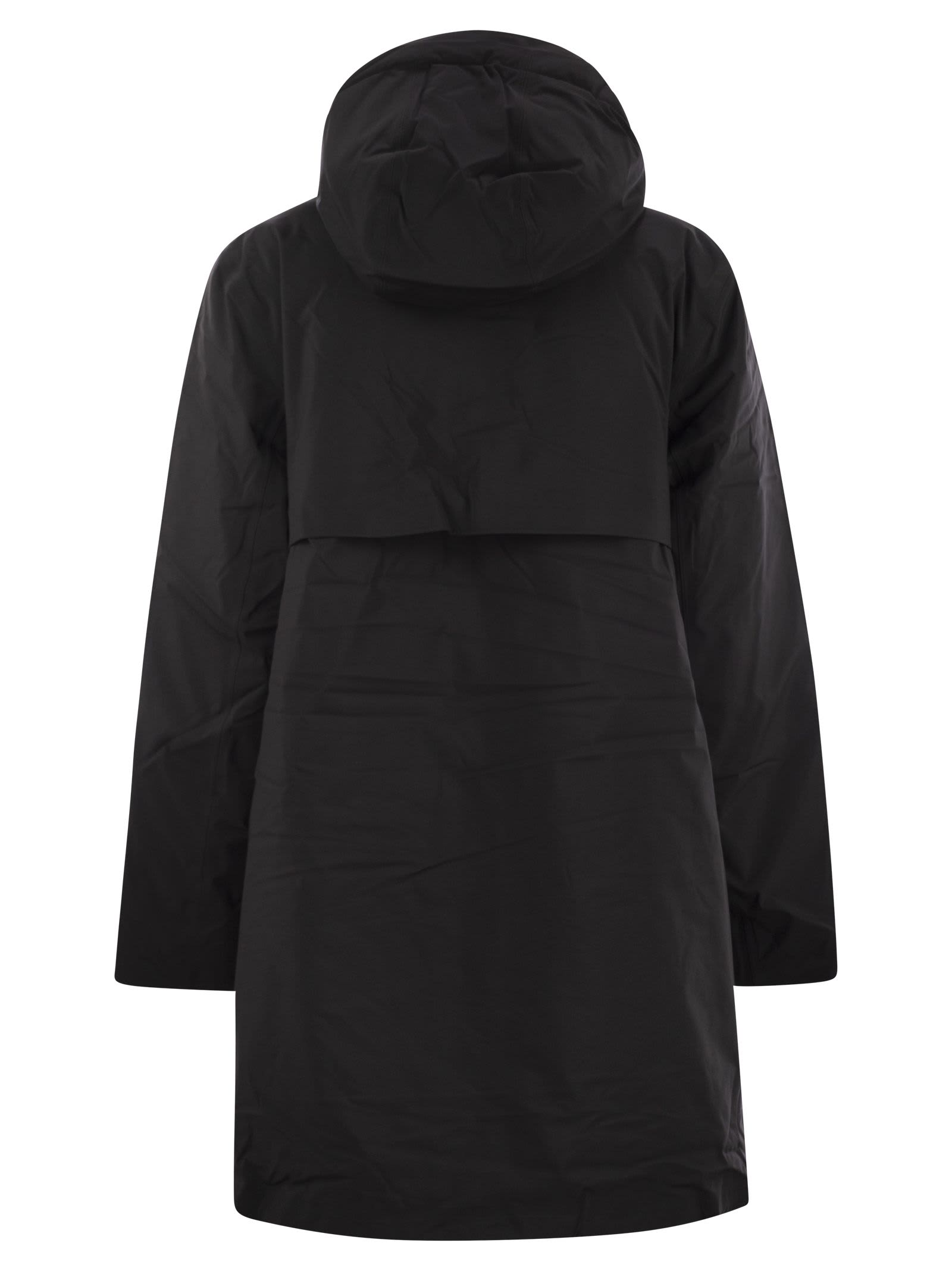 K-way K Way Mathiel Bonded Hooded Jacket In Black