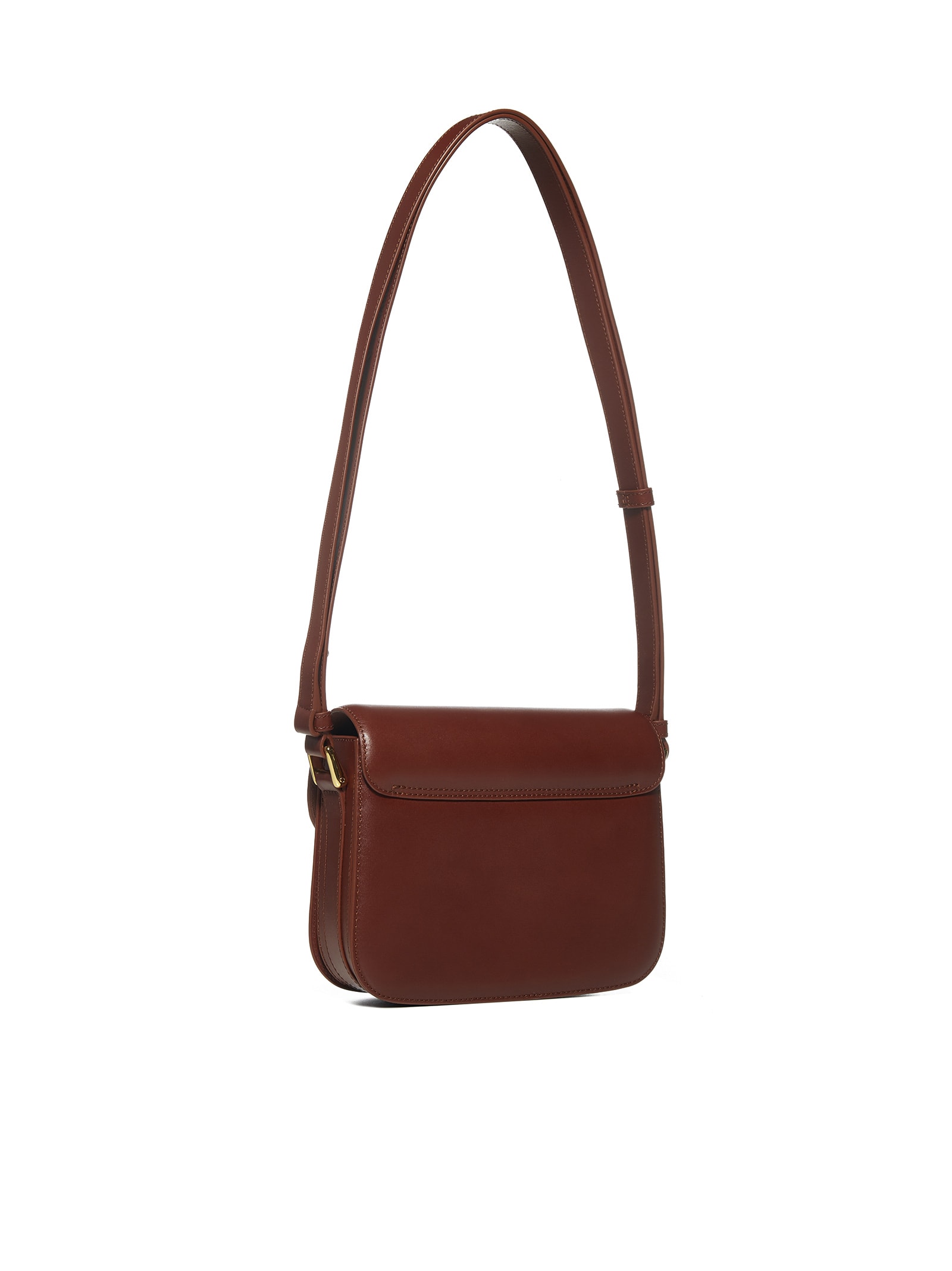 Apc A. P.c. Grace Bag In Leather With Shoulder Strap In Noisette