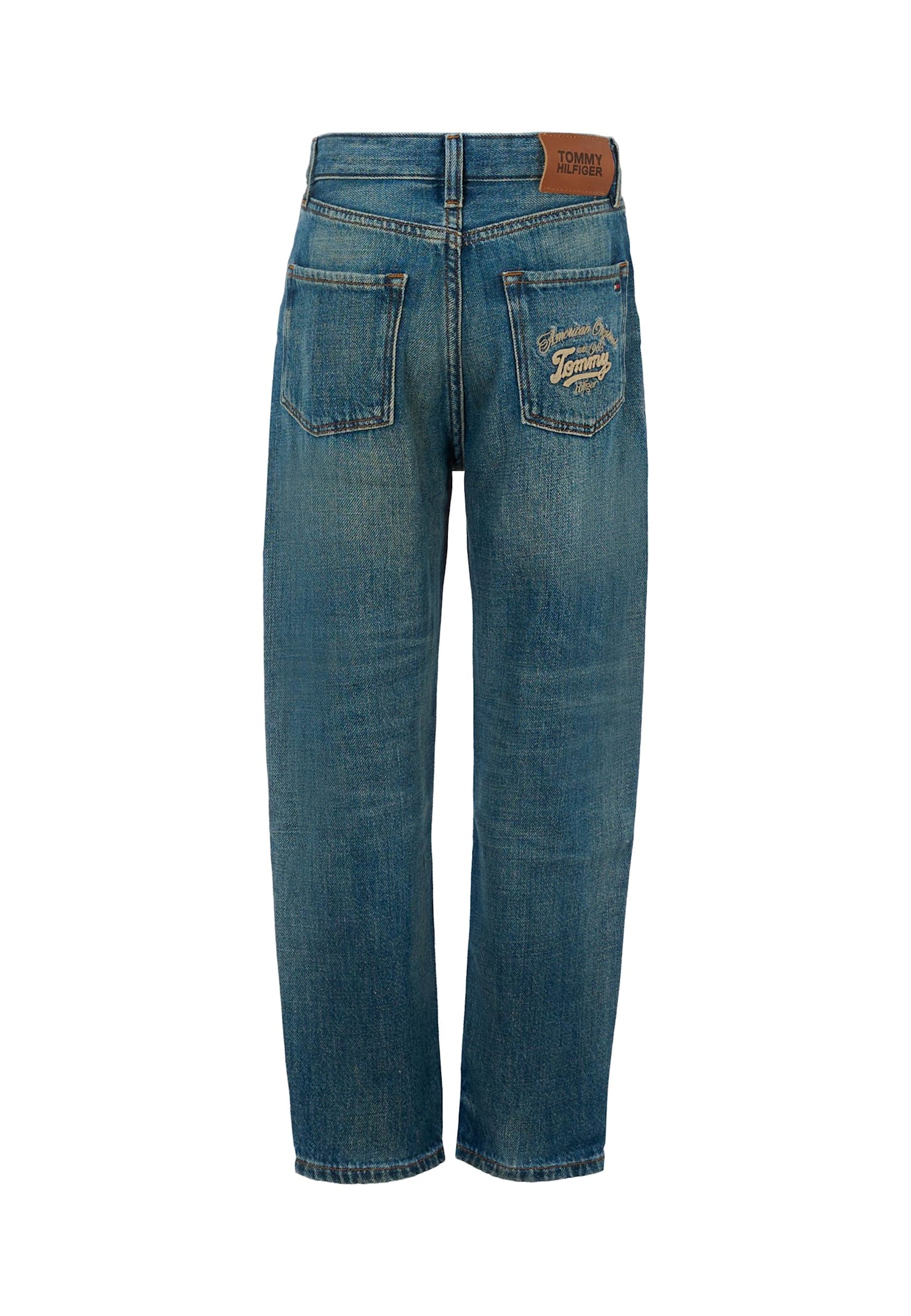Tommy Hilfiger Denim Jeans For Boy With Logo In Blue
