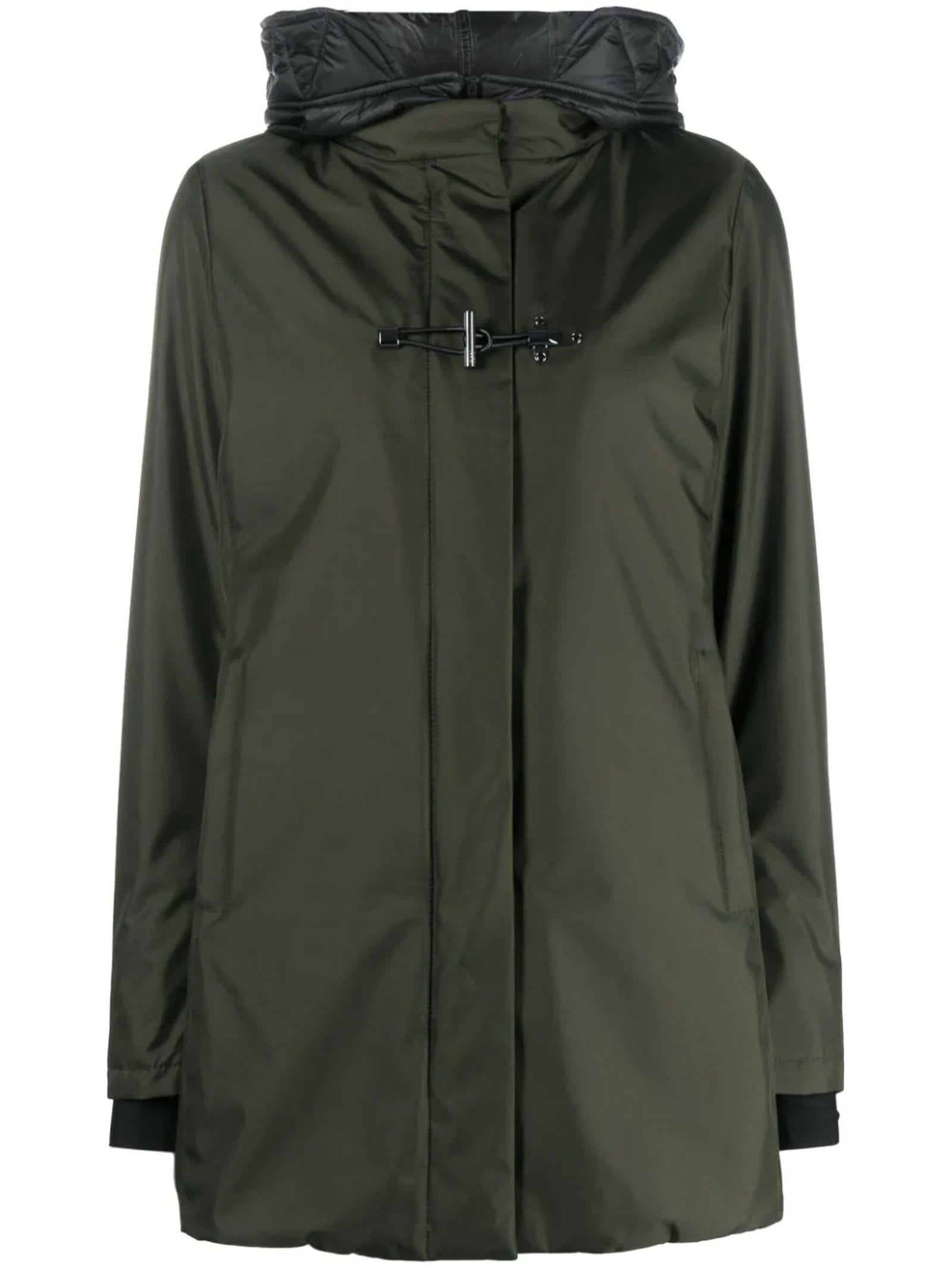 Fay Green Double Front Parka