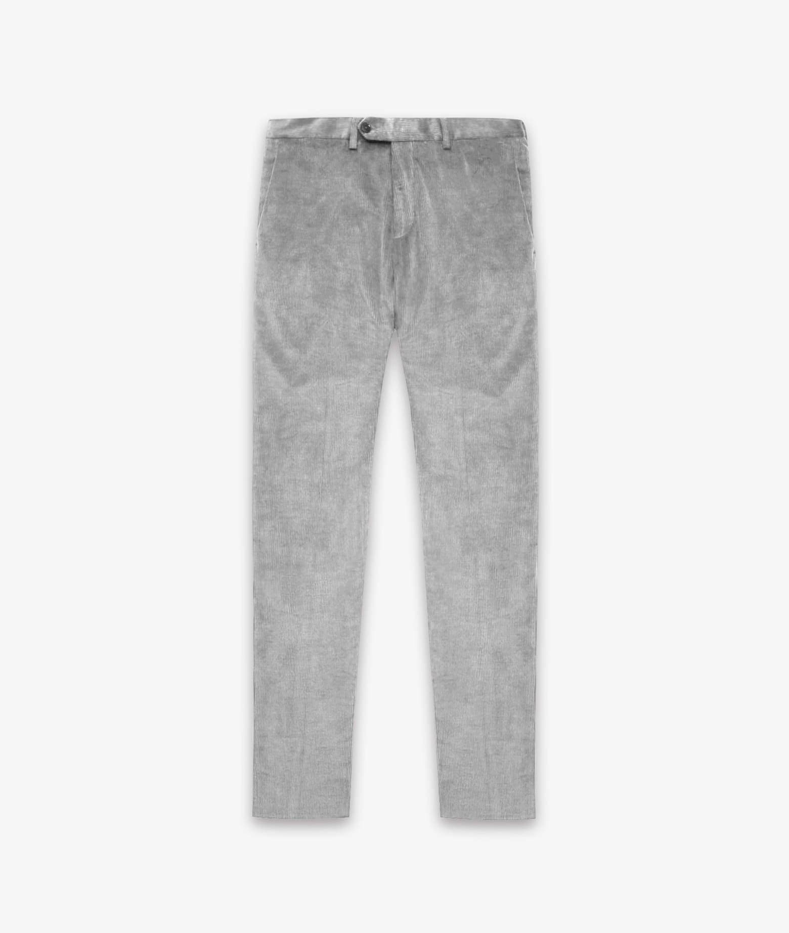 Larusmiani Velvet Trousers Howard Pants In Gray