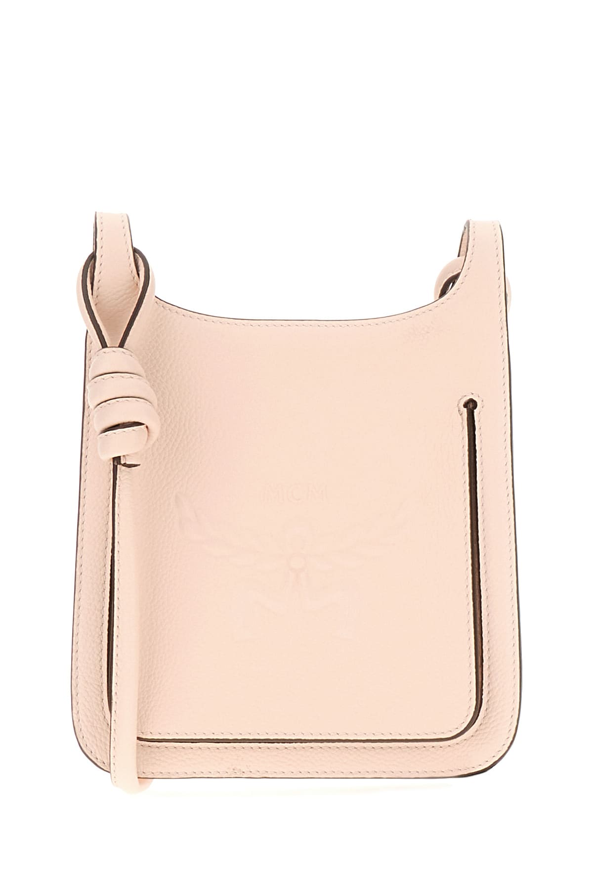 Mcm Pink Leather Mini Hummel Crossbody Bag In Neutral