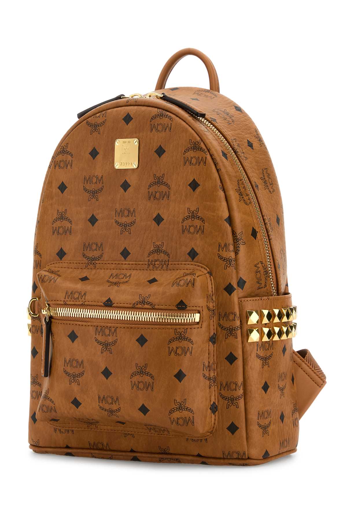 Shop Mcm Printed Canvas Small Stark Backpack