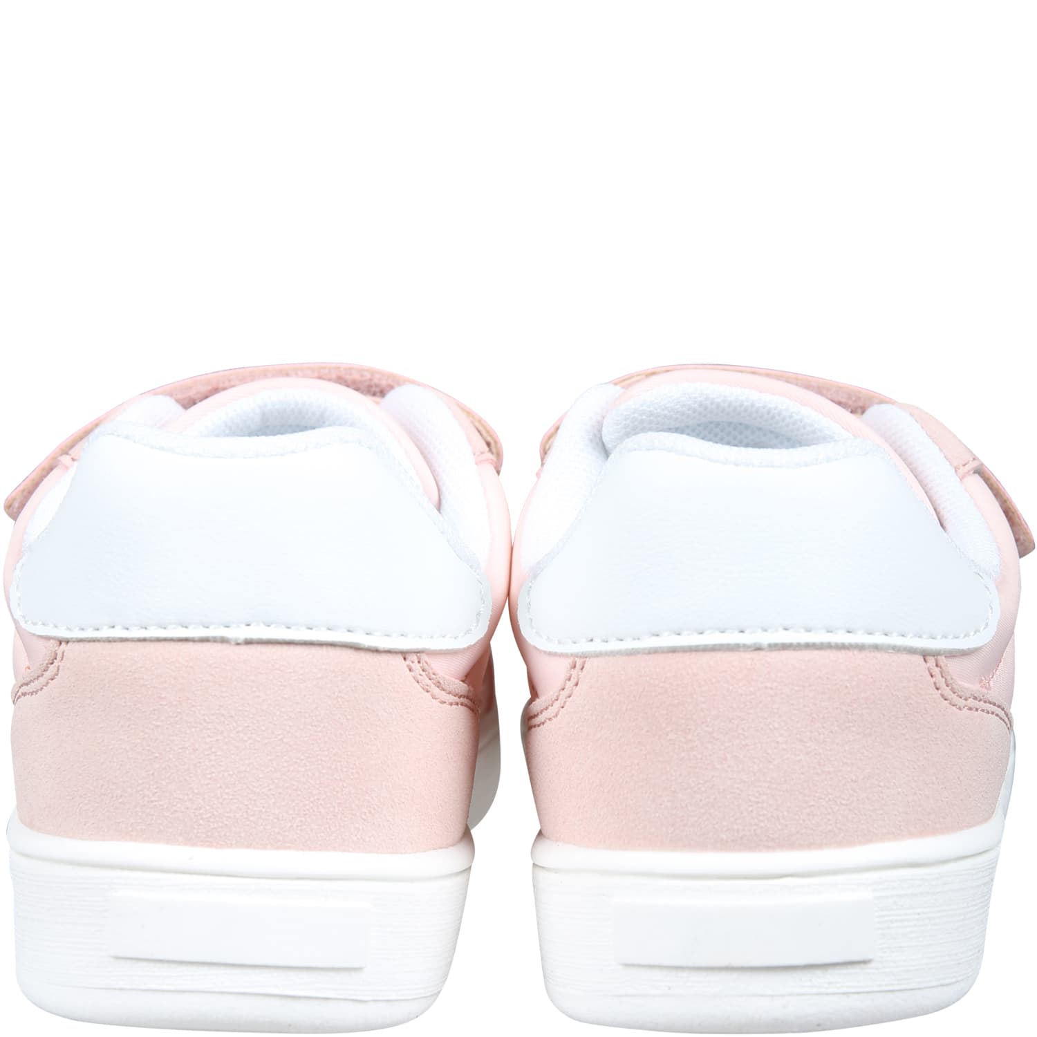 Shop Tommy Hilfiger Pink Sneakers For Girl With Logo And Flag
