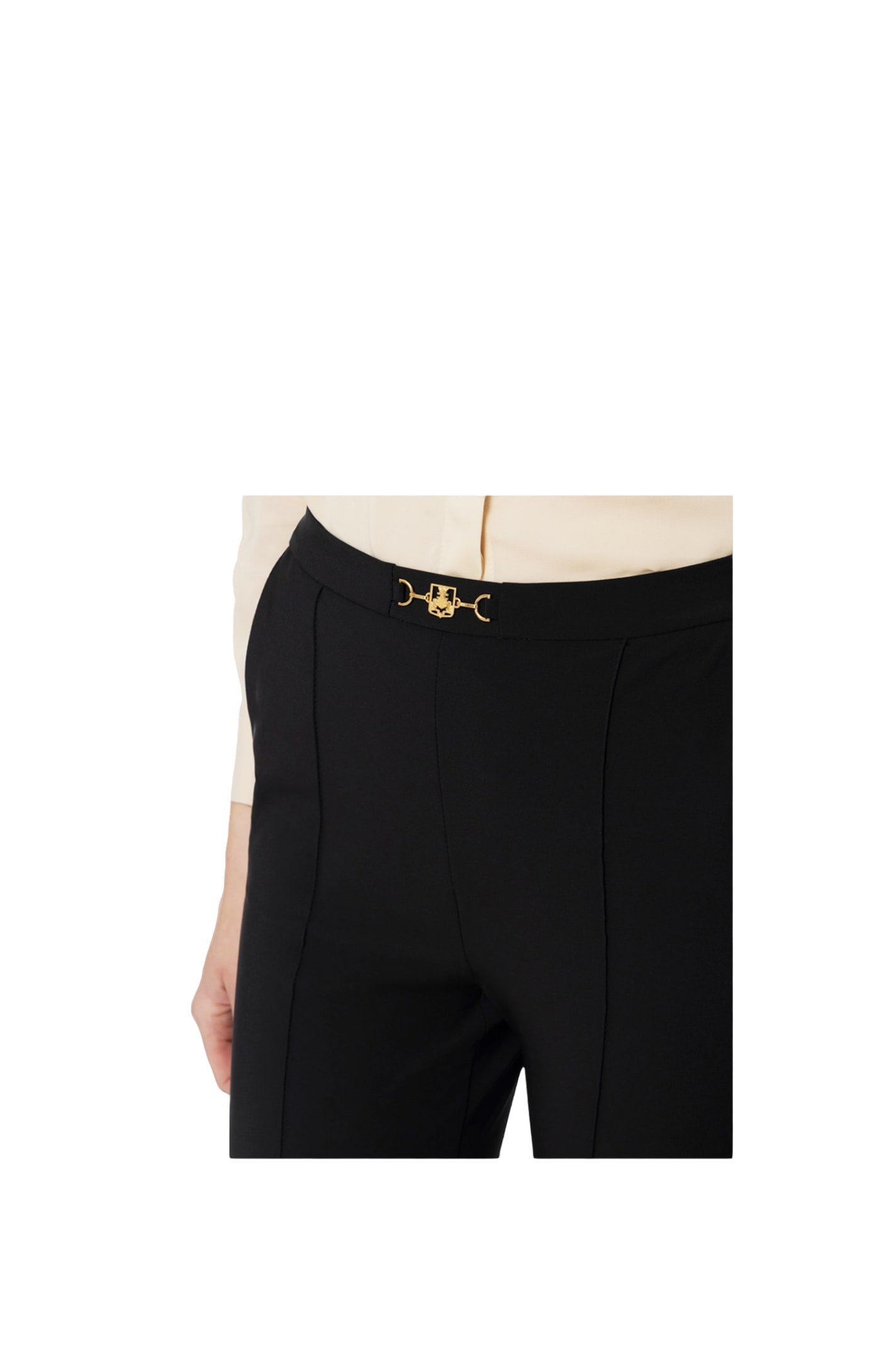 Shop Elisabetta Franchi Pants In Black