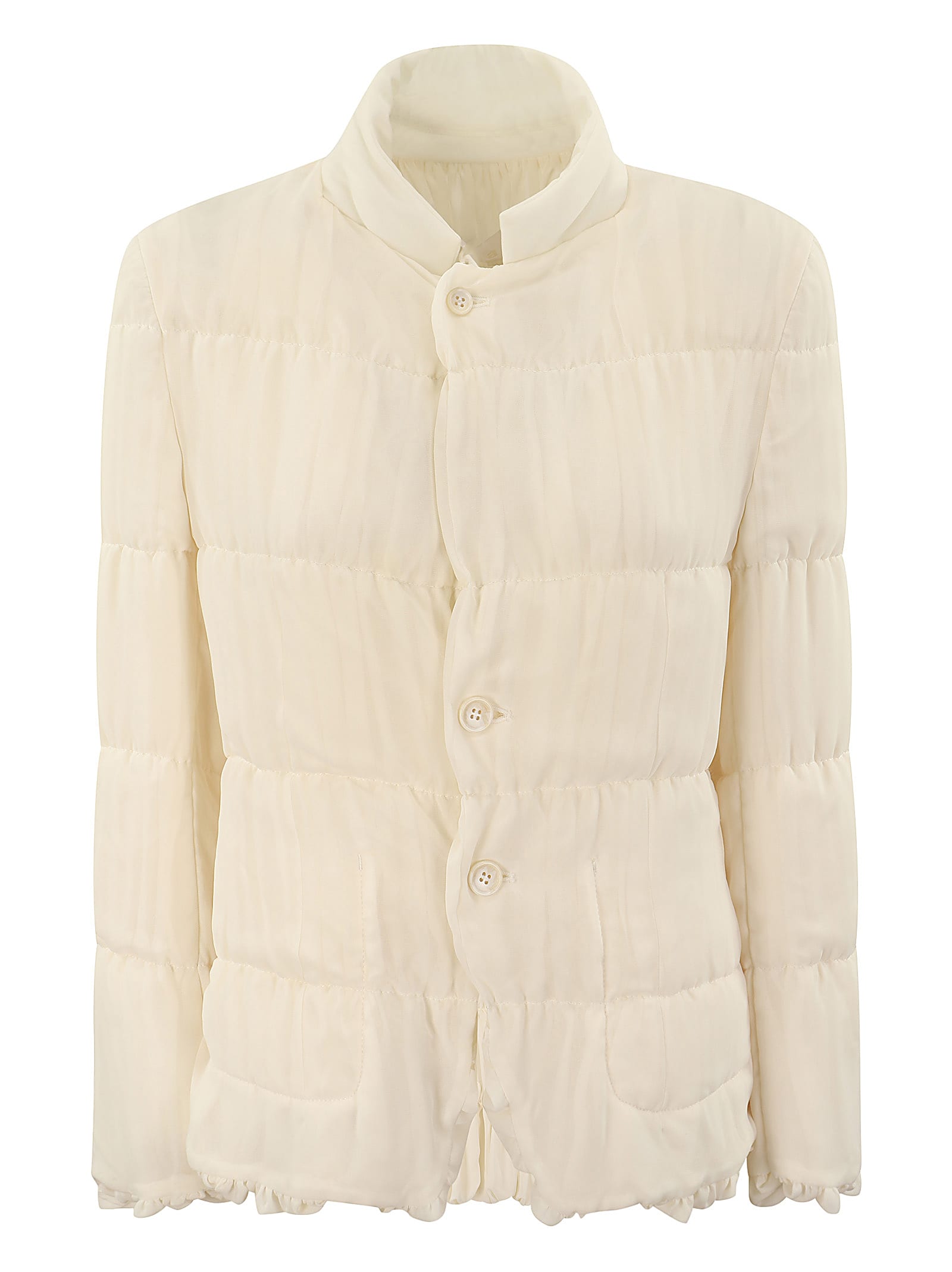 Shop Comme Des Garçons Ladies Jacket In Off White