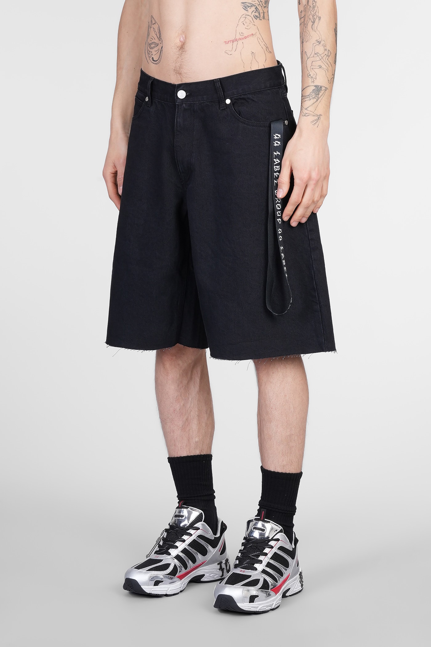 44 Label Group Black Pappas Shorts In Black
