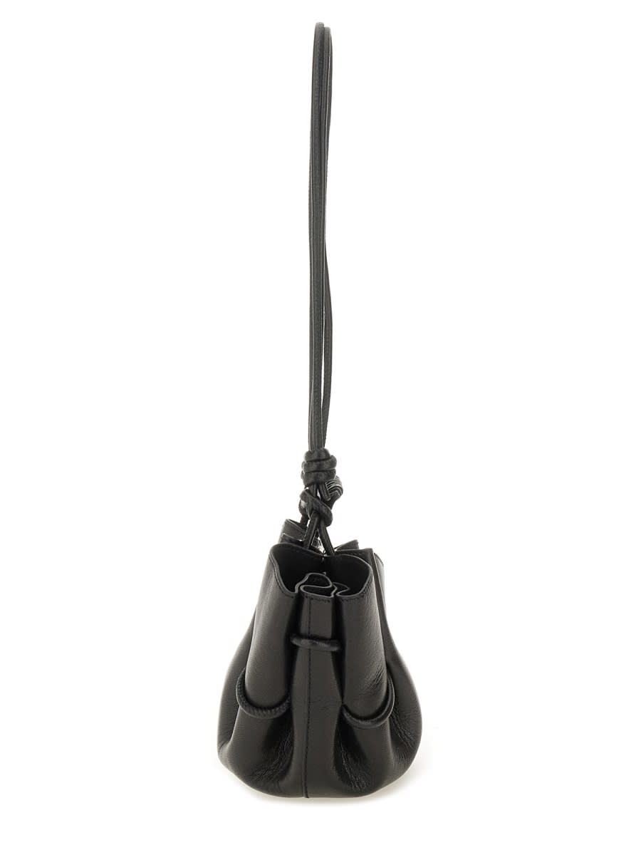 Hereu Shoulder Bag With Adjustable Strap And Knots In Black