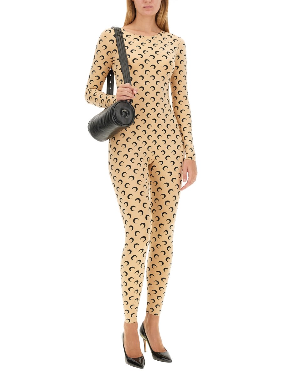 Marine Serre Moon Suit In Nude