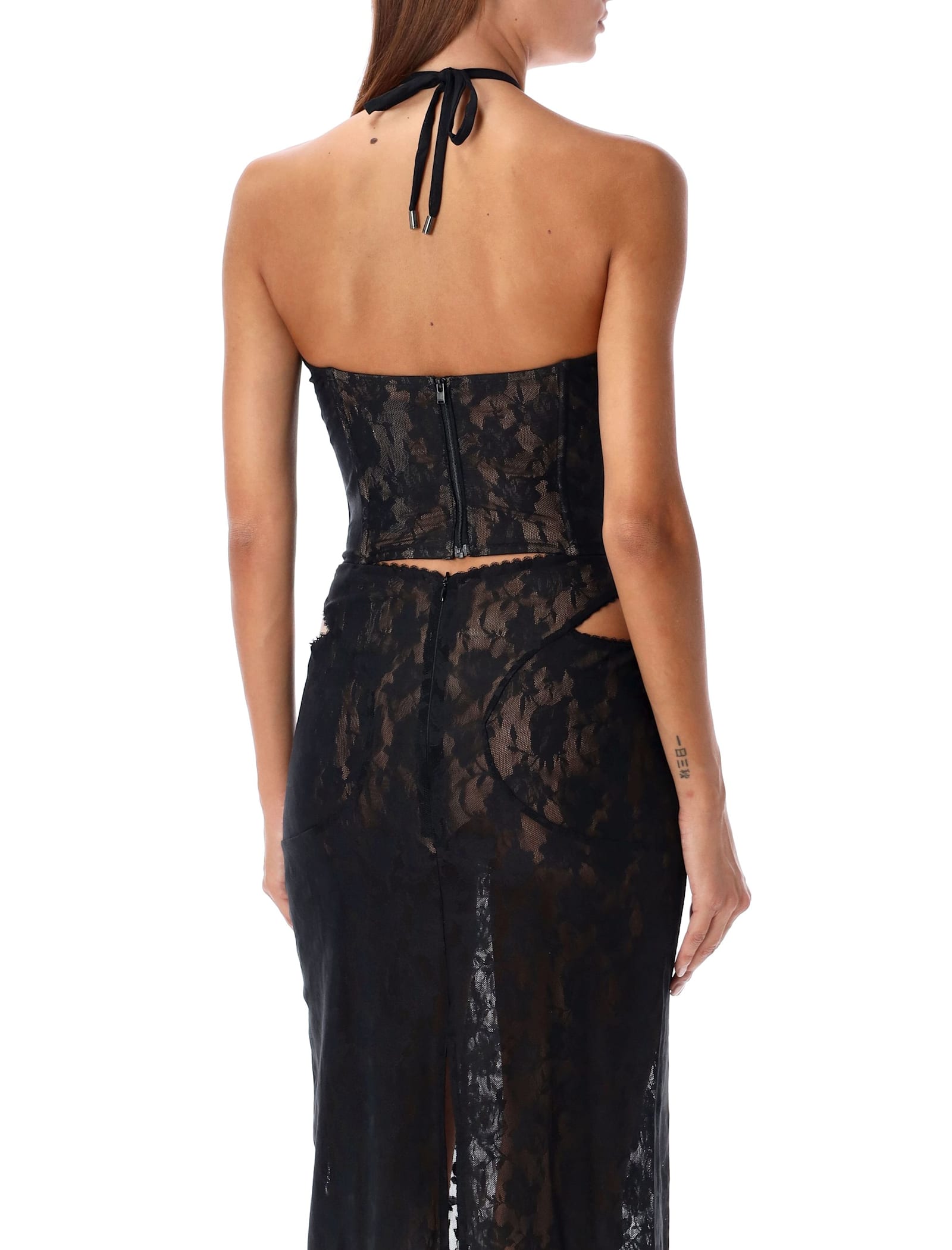 Shop Misbhv Lace Corset Top In Black