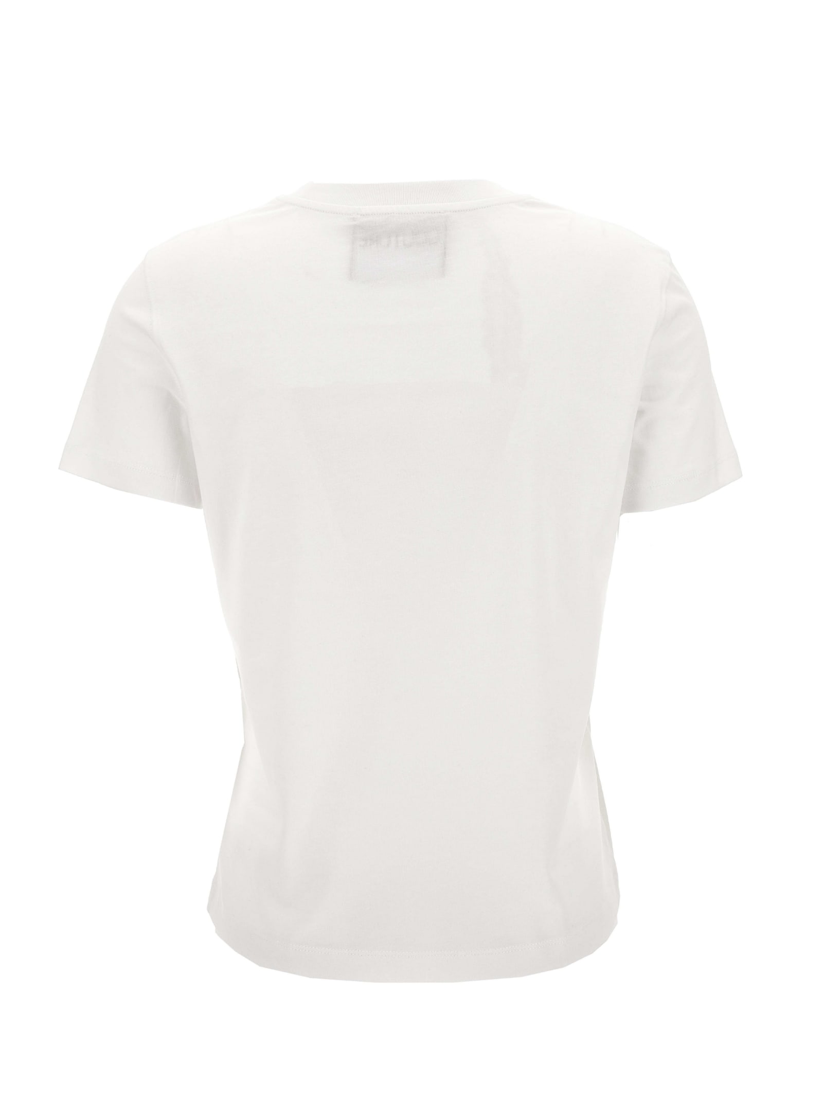 Versace Jeans Couture Logo Front Crewneck Tee In White