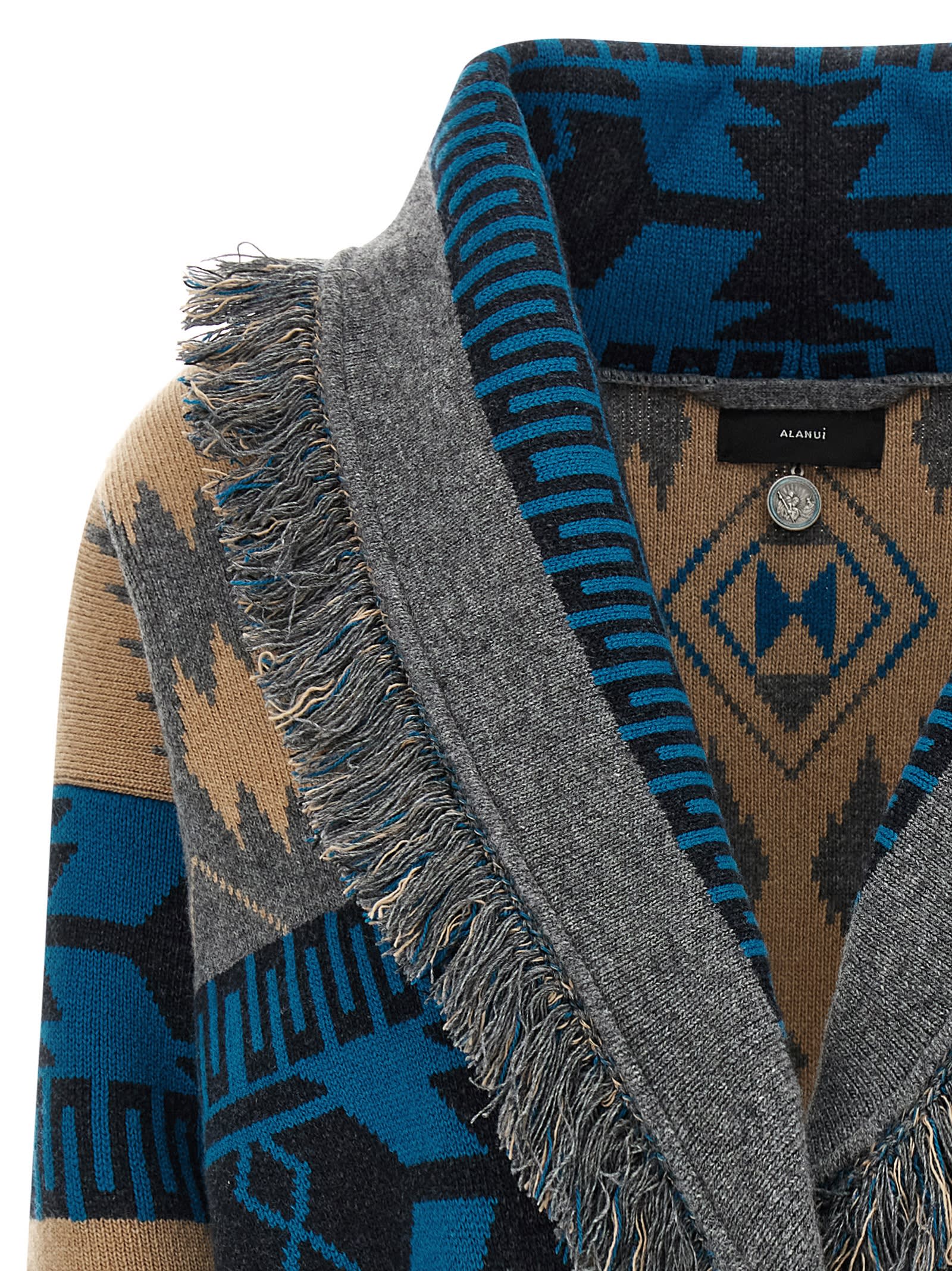 Alanui Icon Jacquard Fringe Bomber Jacket In Multi