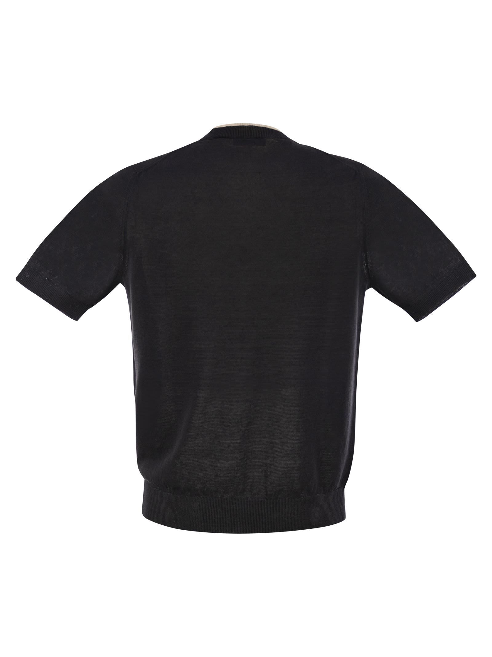 Peserico T-shirt In Linen And Cotton Yarn
