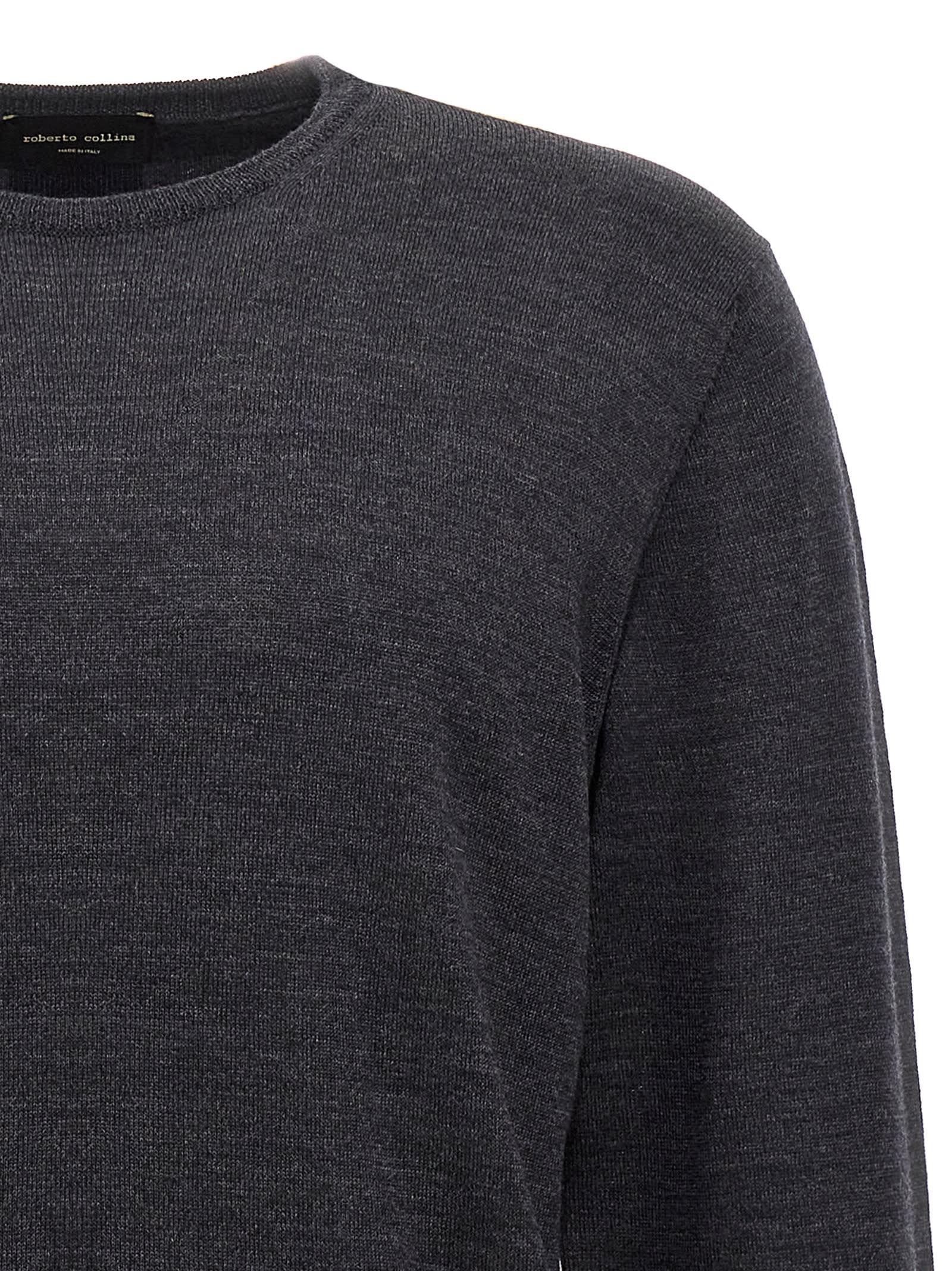 Shop Roberto Collina Crew-neck Sweater In Gray