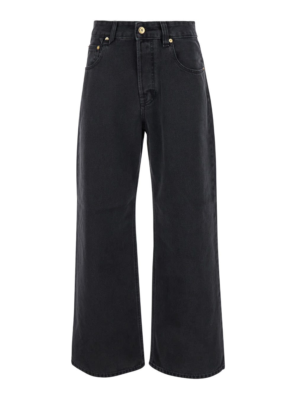 Shop Jacquemus Le De-nimes Black Five-pocket Jeans In Denim Woman