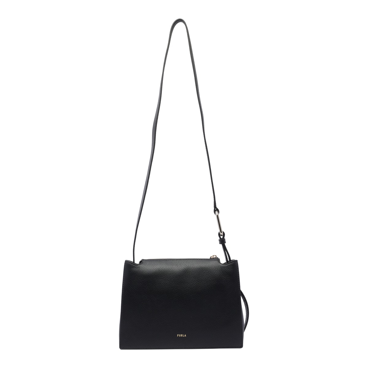 Shop Furla Small Nuvola Crossbody Bag In Black