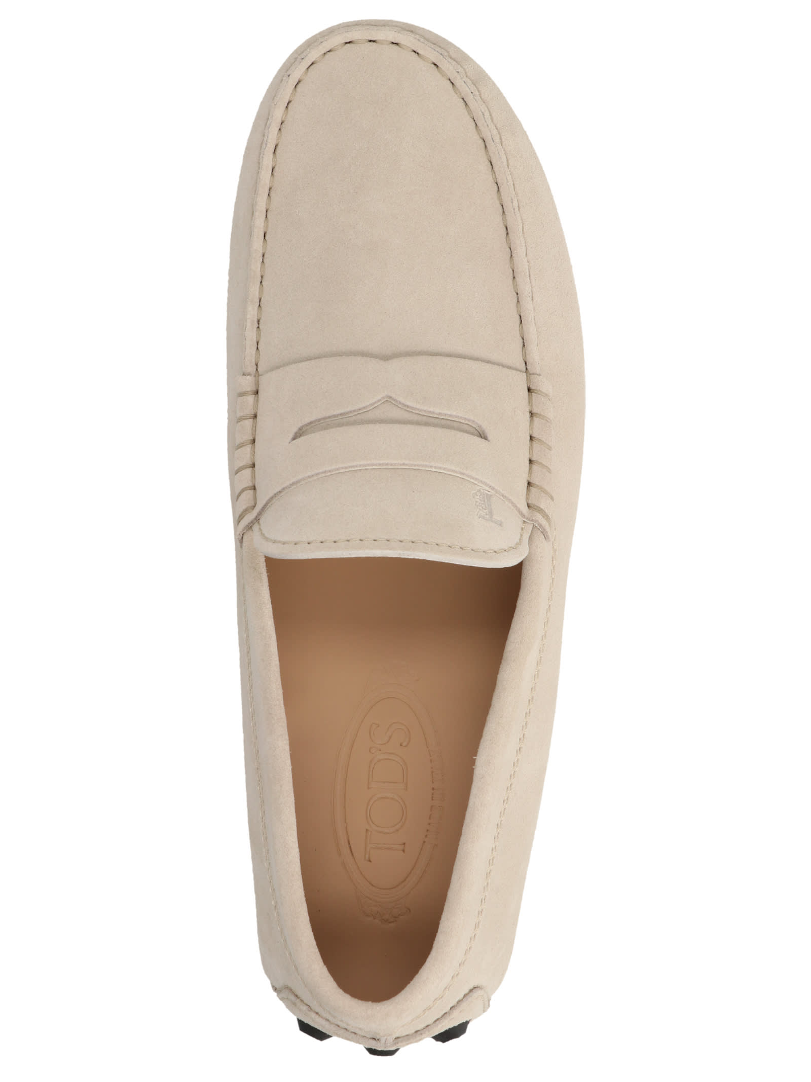 Shop Tod's Gommino Macro Loafers In Ice