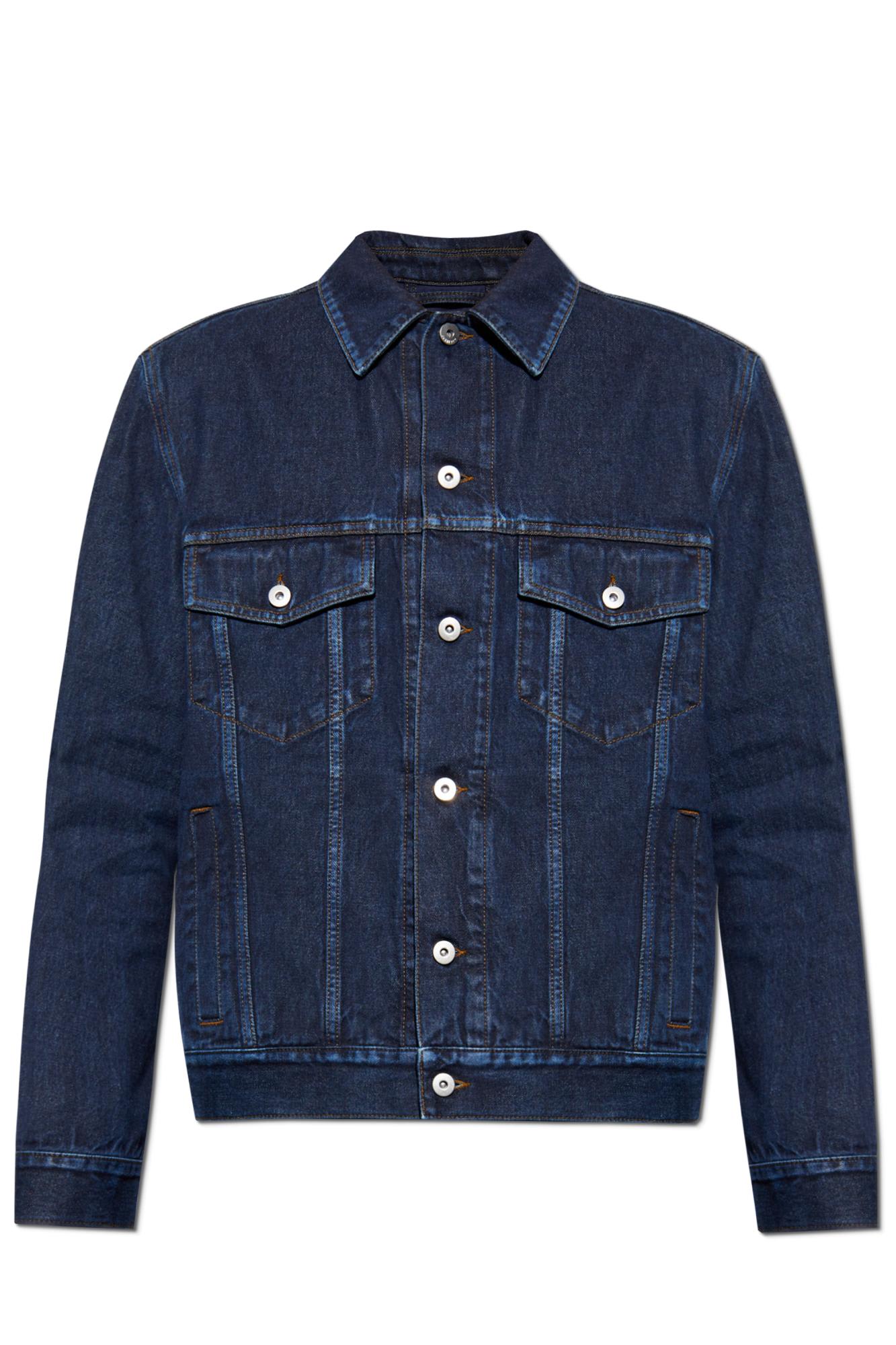 Burberry Indigo Blue Vintage-inspired Denim Jacket With Button Fastening In Blue