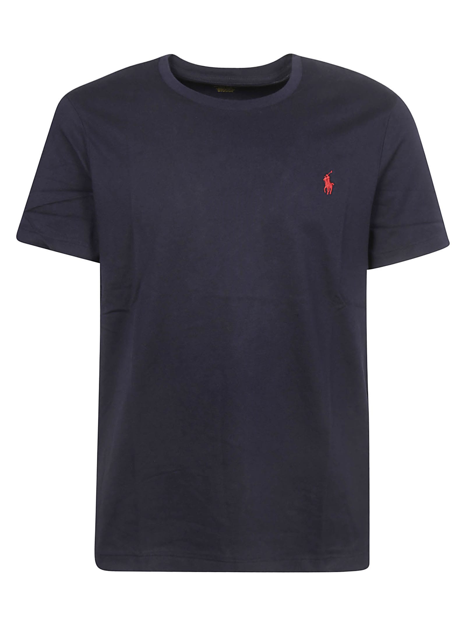Polo Ralph Lauren Embroidered Logo T-shirt In Ink