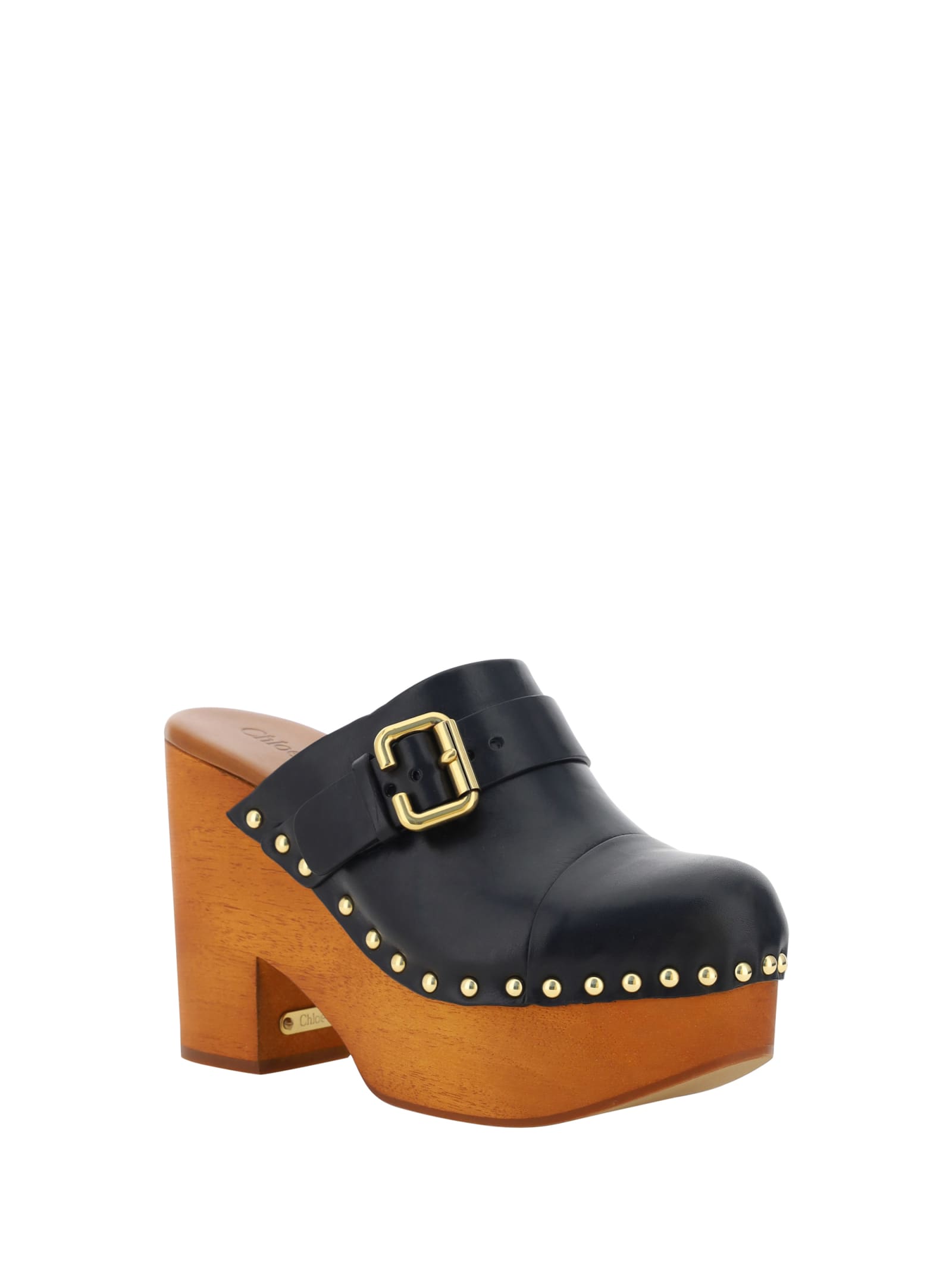 Shop Chloé Jeannette Clogs Sandals In Black