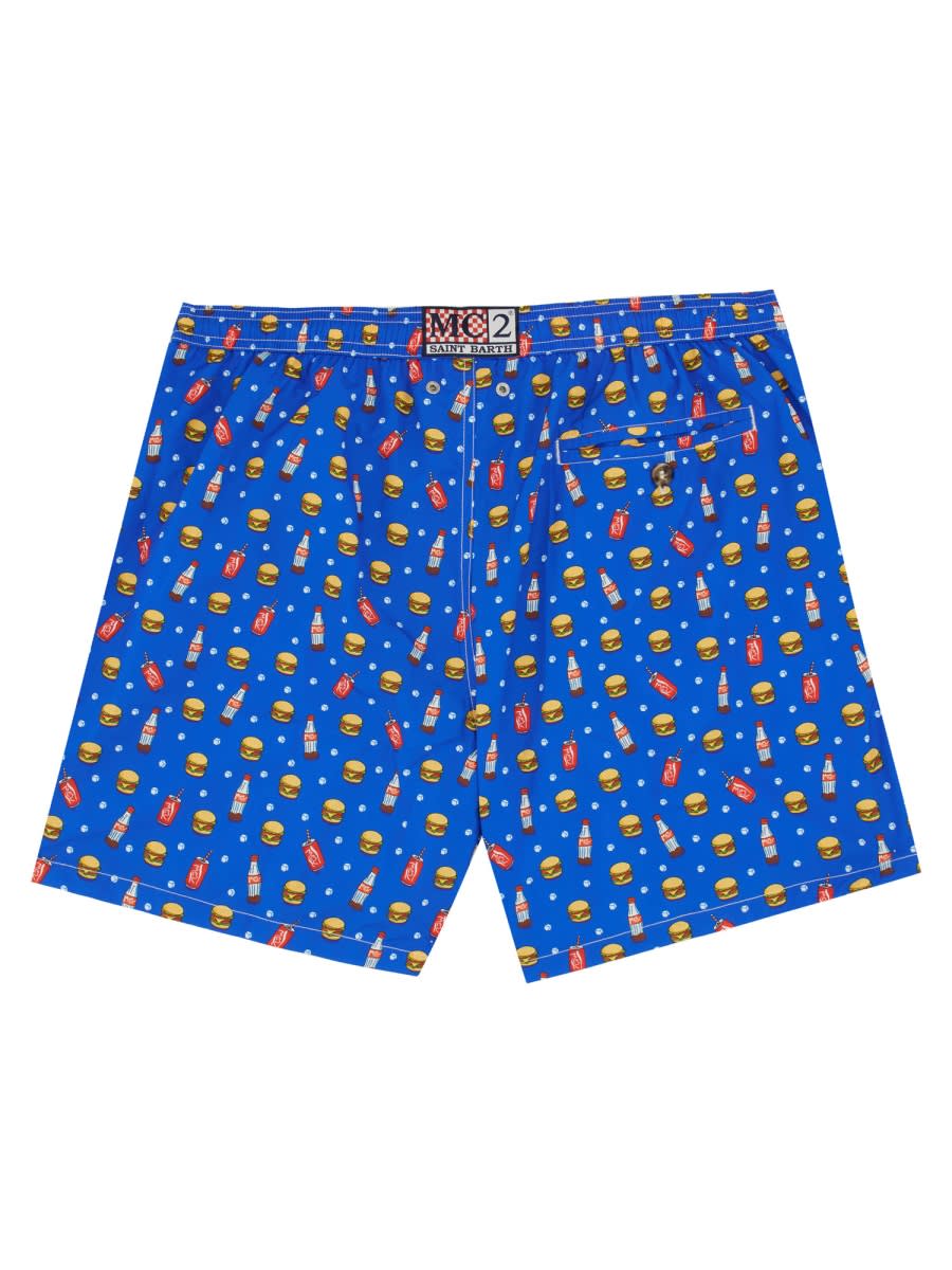 Mc2 Saint Barth Boxer Swimsuit In Azure