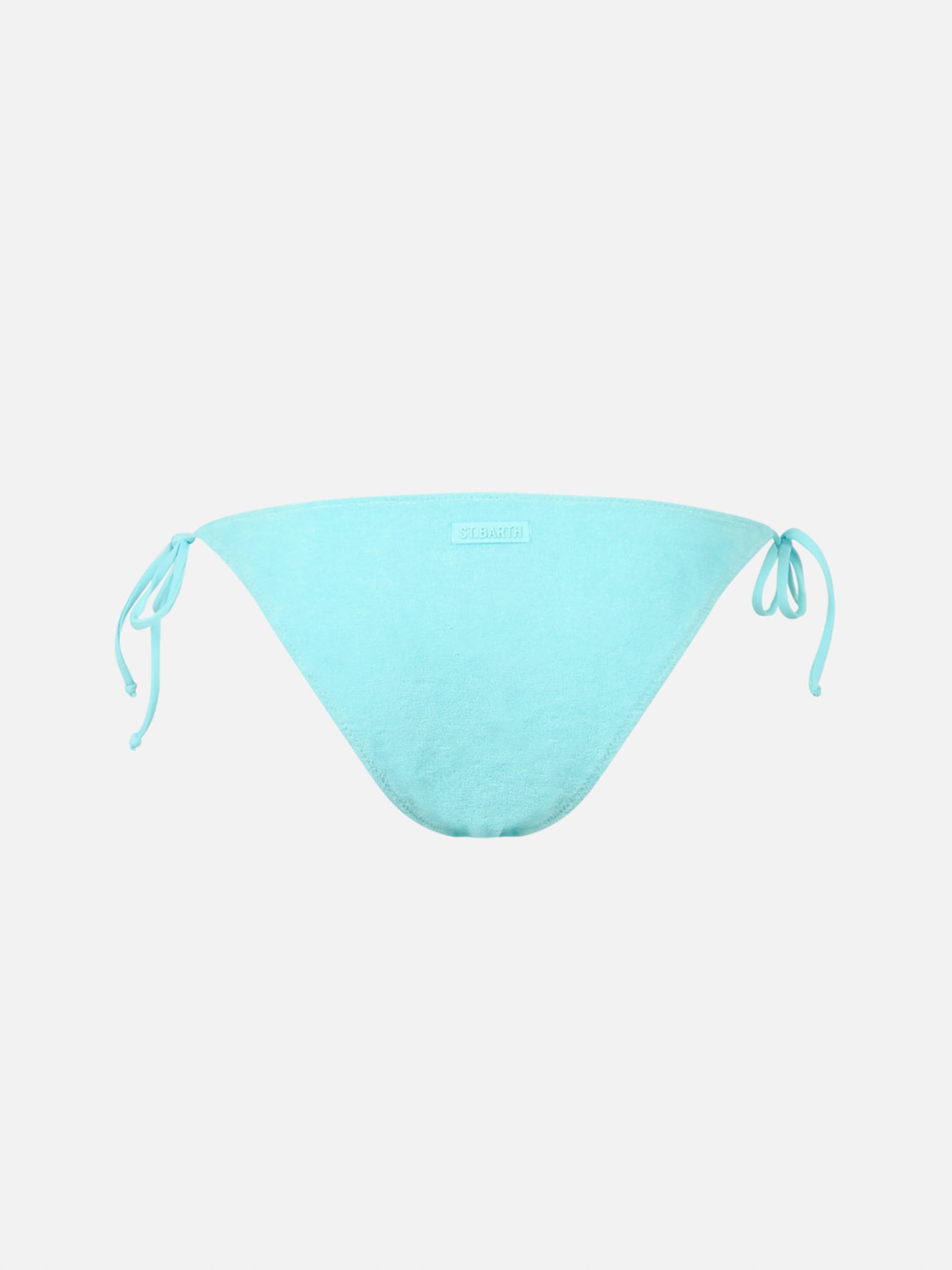 Mc2 Saint Barth Woman Terry Cotton Classic Swim Briefs Virgo In Green