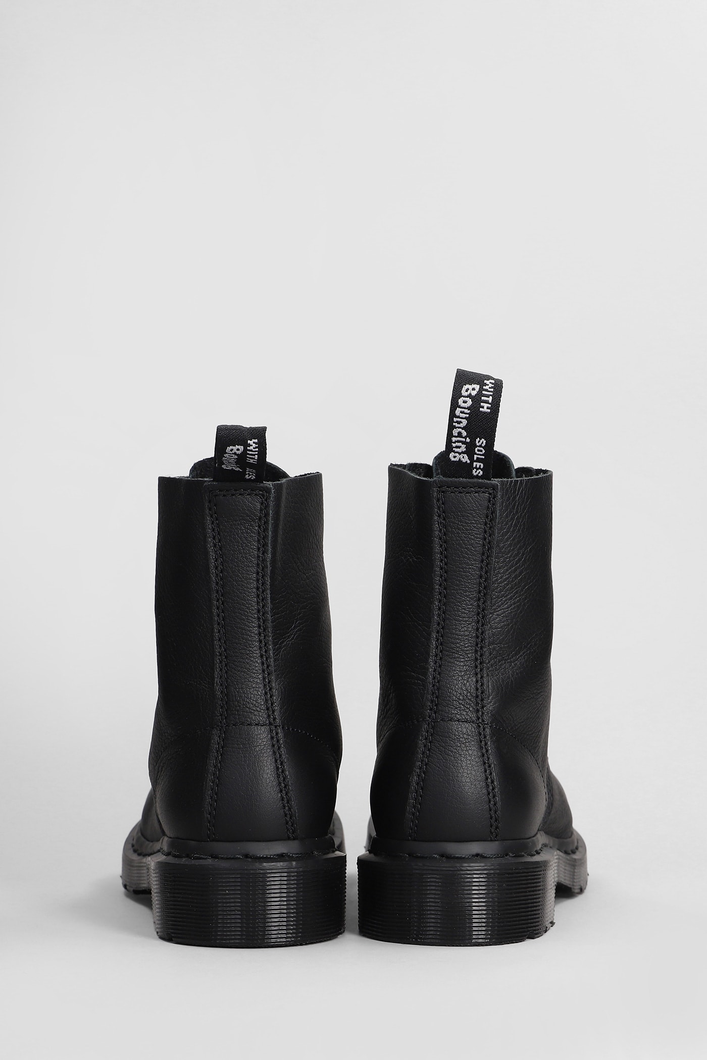 Shop Dr. Martens' 1460 Pascal Mono Combat Boots In Black Leather