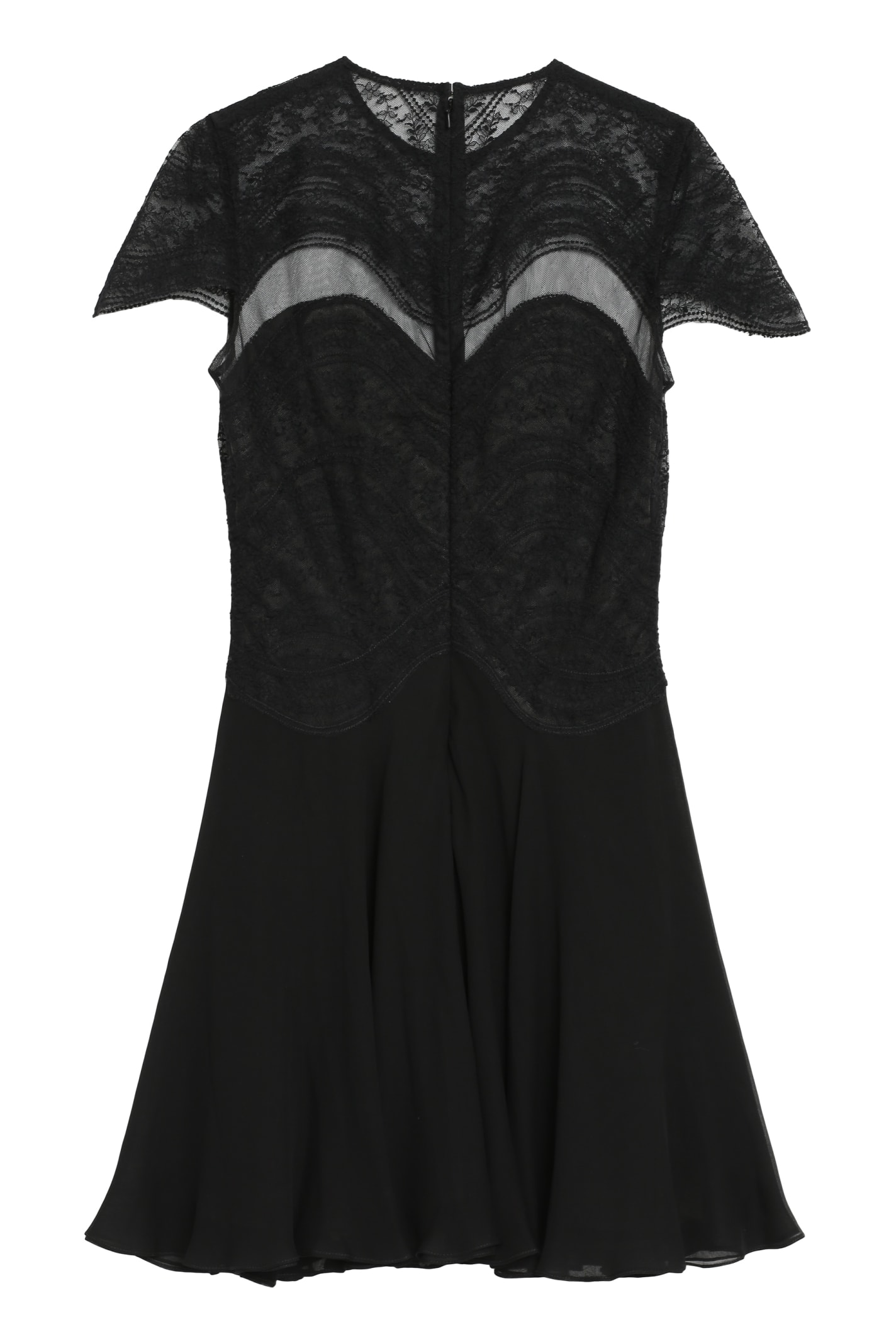 Shop Costarellos Mangano Silk Georgette Dress In Black