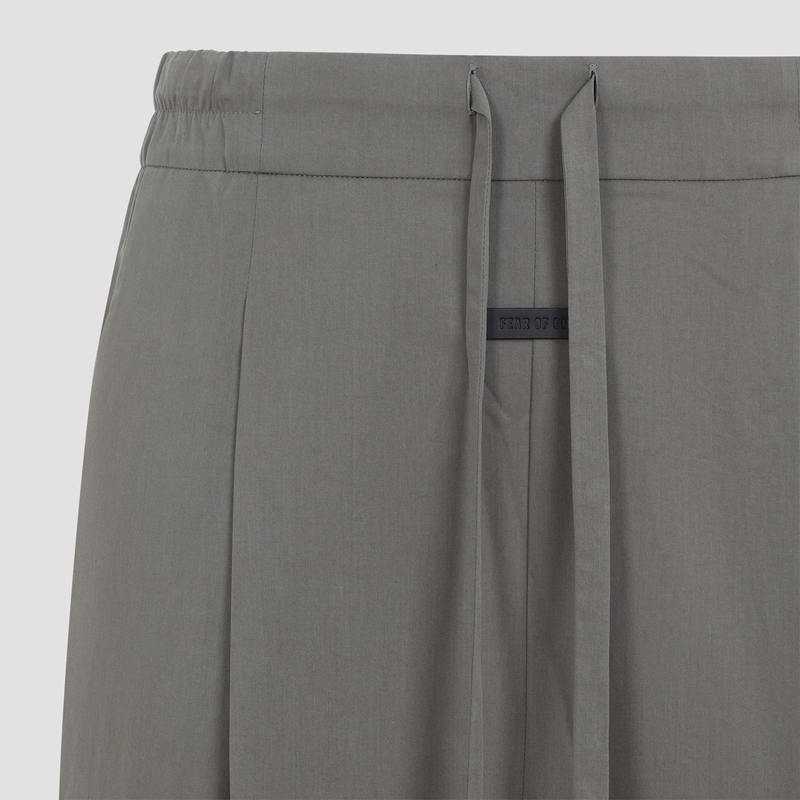 Fear Of God Straight Leg Pants Drawstring Waist In Gray