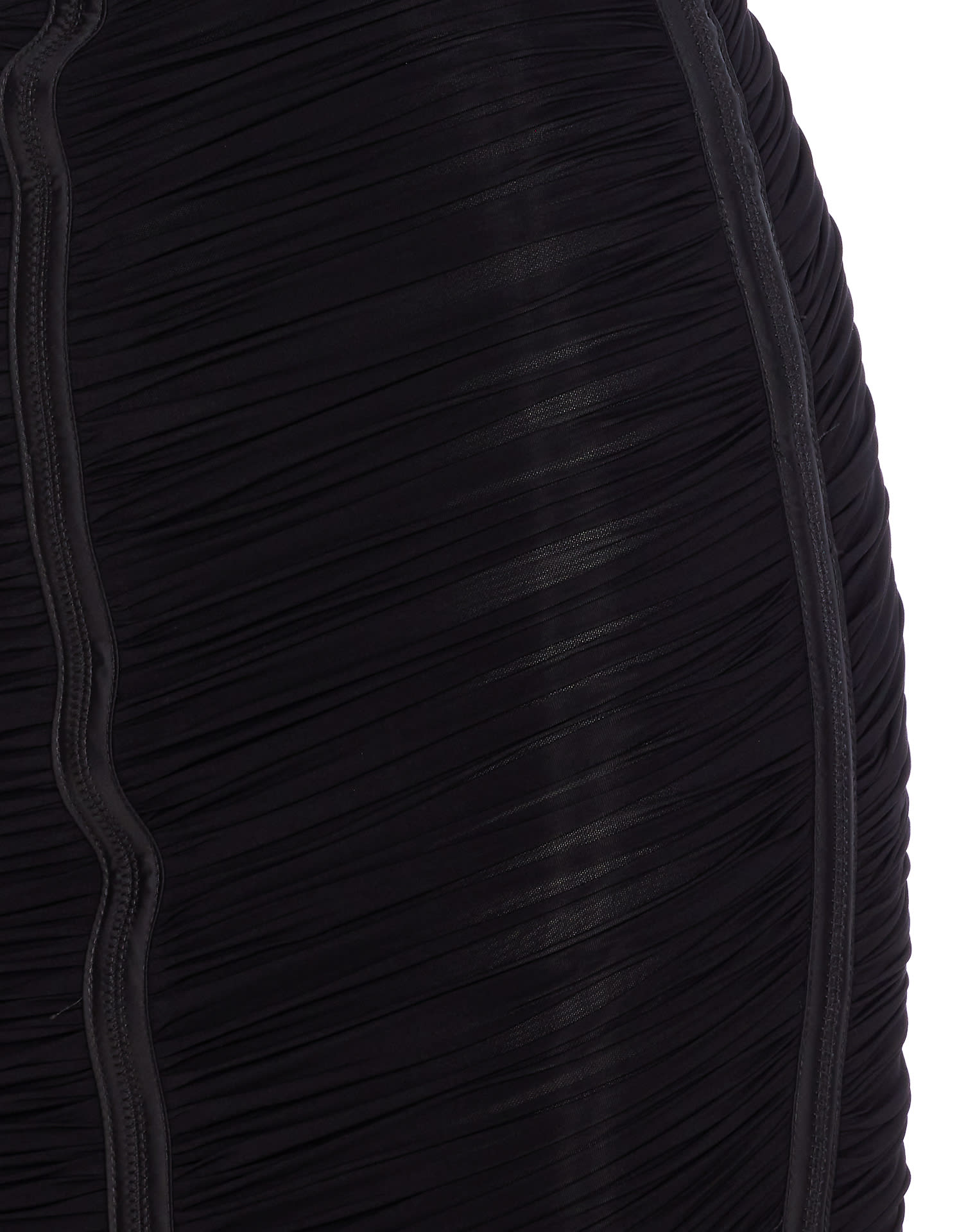 Elisabetta Franchi Fitted Evening Dress With Ruched Detailing In Black