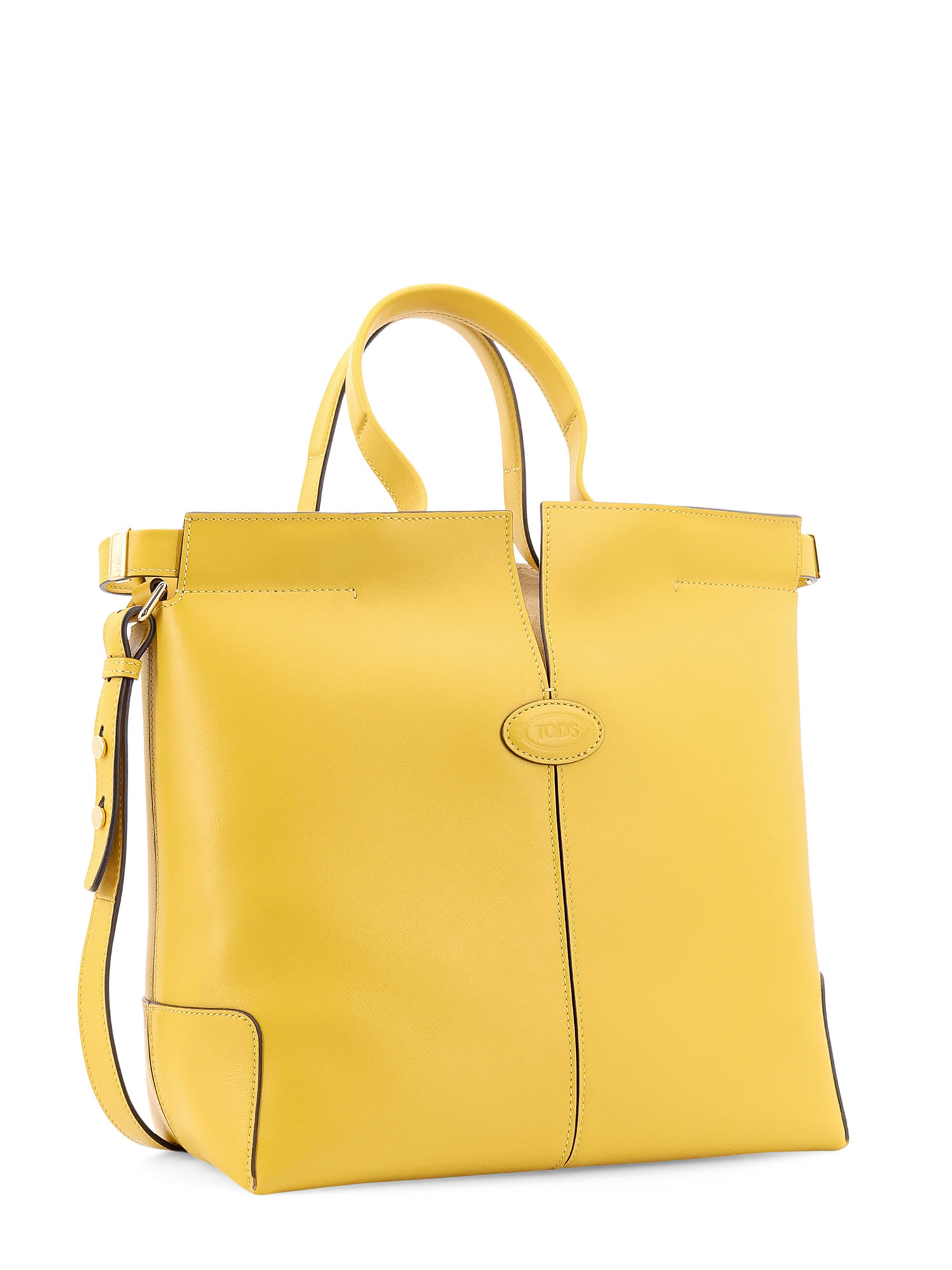 Tod's Leather Handbag With Frontal Logo Patch