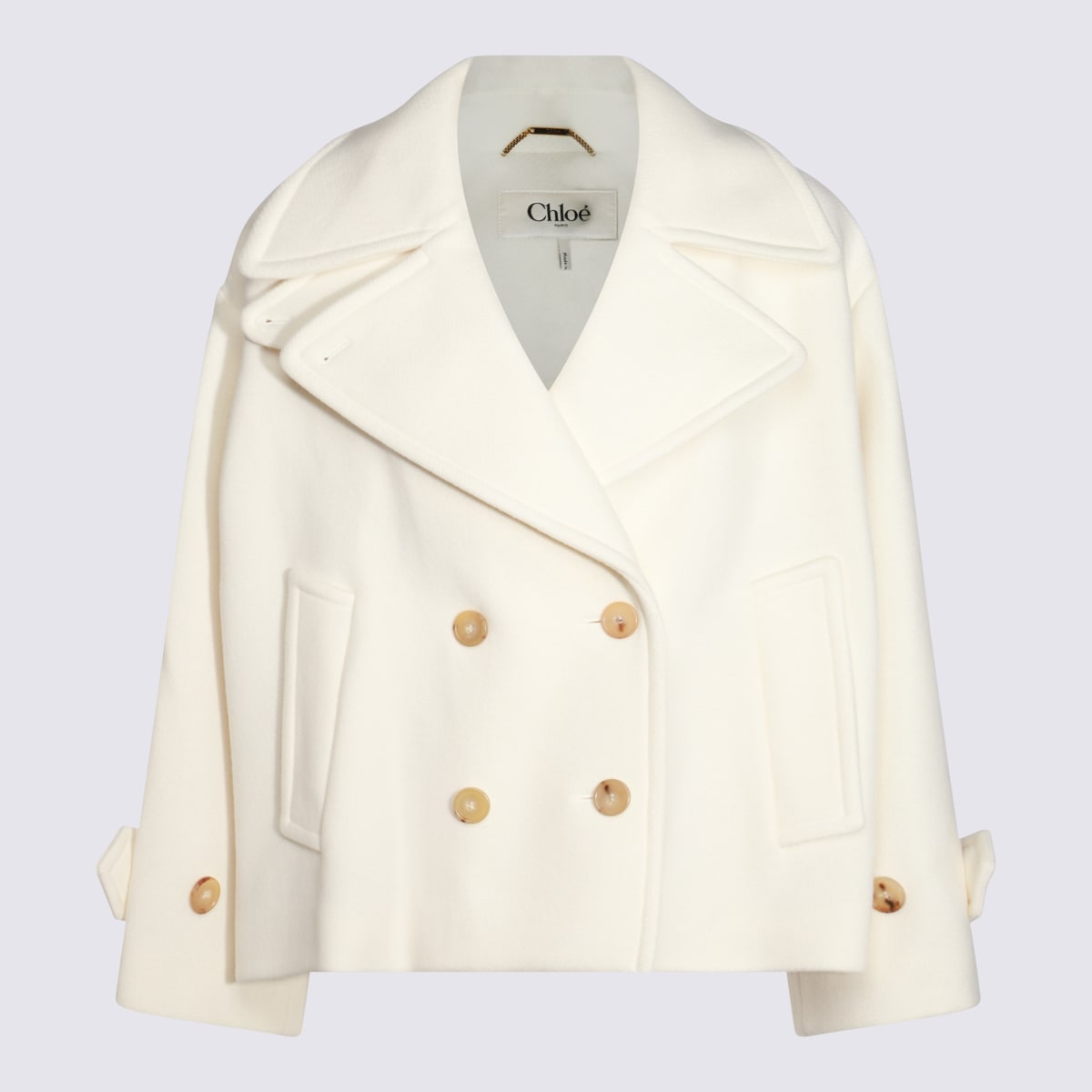 Chloé White Wool Coat