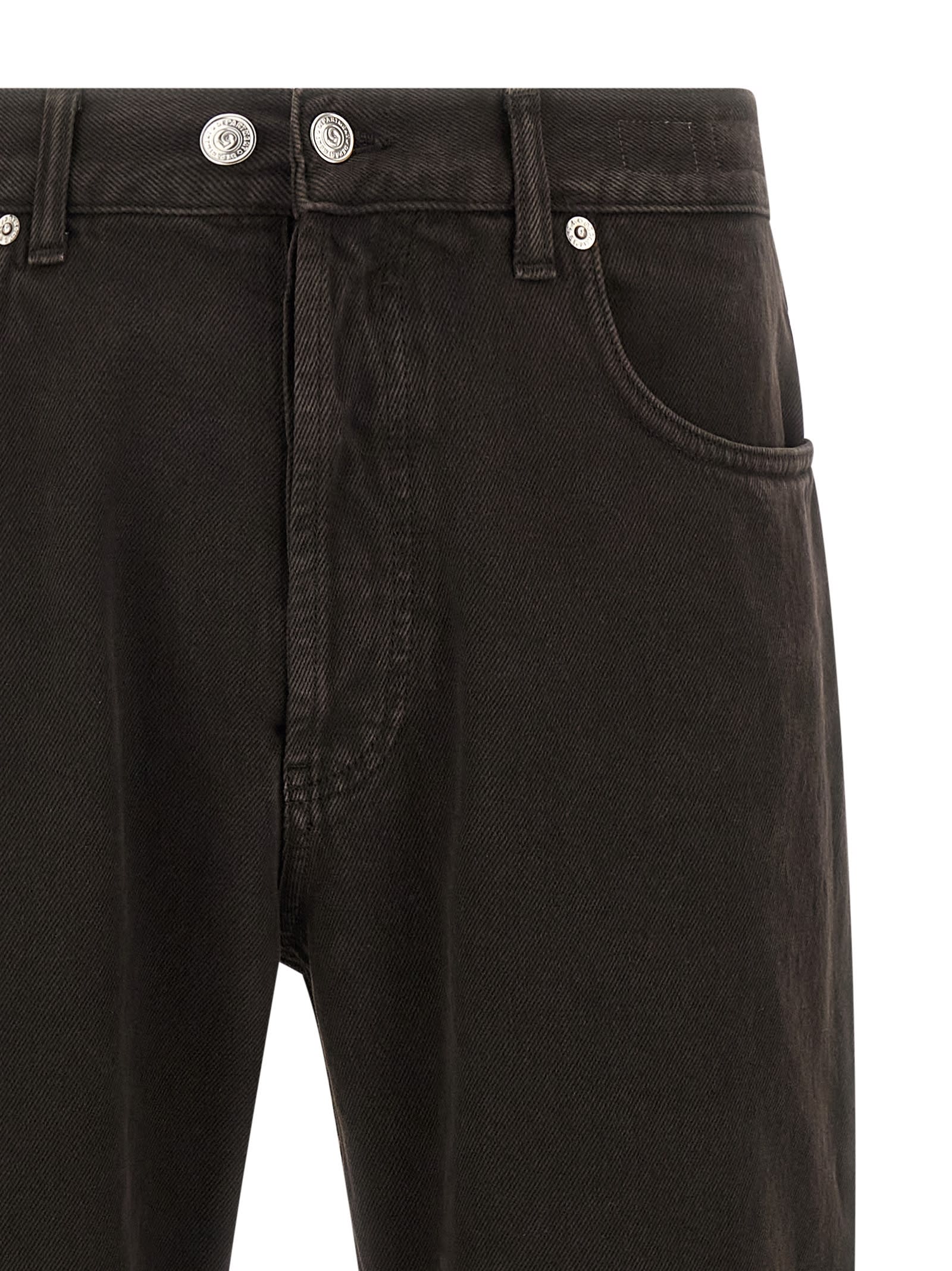 Department Five Musso Used-effect Cotton Jeans In Black