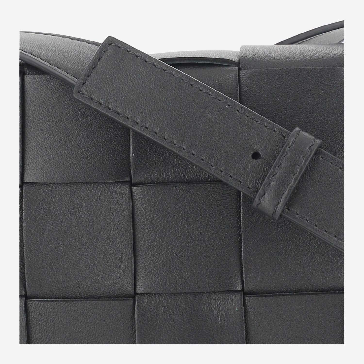 Shop Bottega Veneta Small Cassette Bag In Black