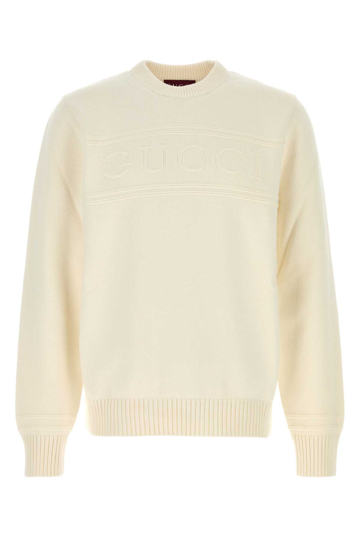 Gucci Ivory Cotton Blend Sweater