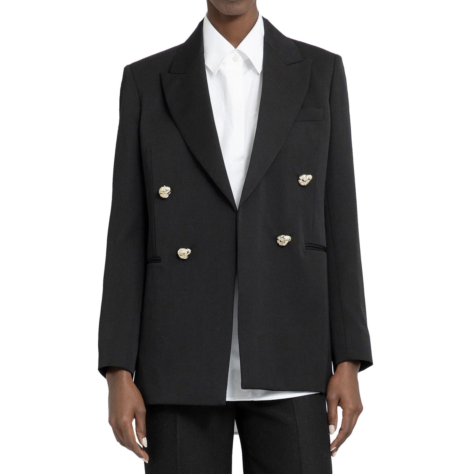 Shop Lanvin Wool Blazer In Black