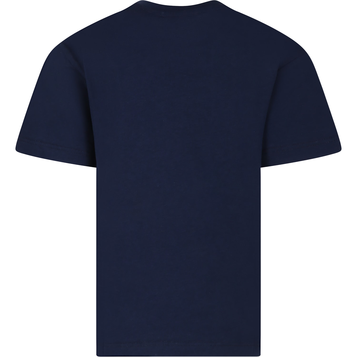 Shop Msgm Blue T-shirt For Boy With Logo