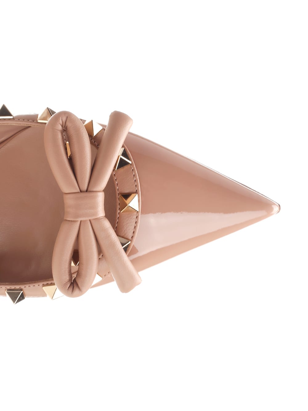 Shop Valentino Patent Leather Sling Back In Powder