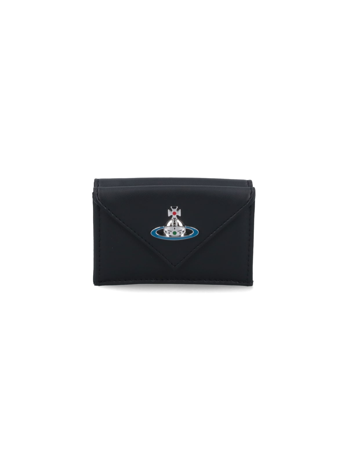 Shop Vivienne Westwood Orb Logo Wallet In Black