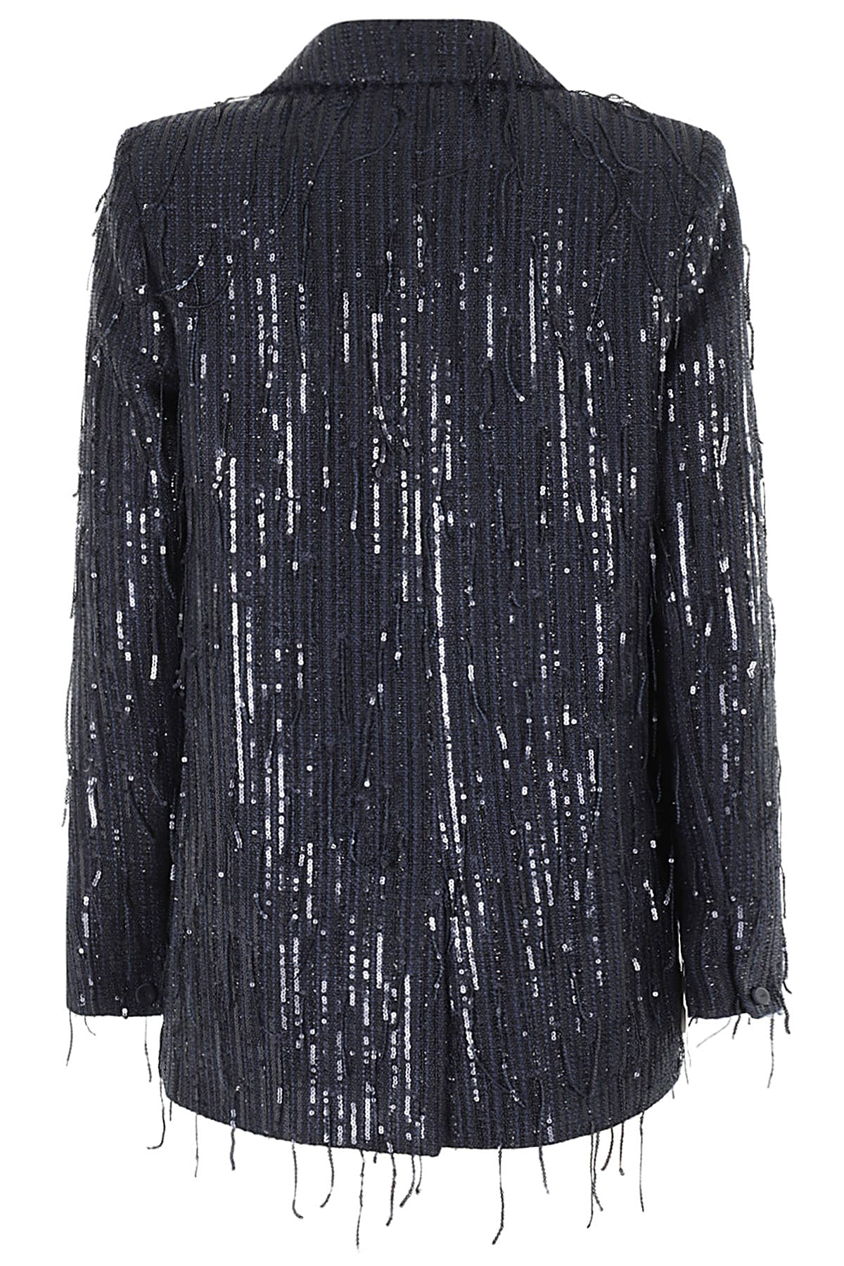 Shop Federica Tosi Blazer Paillettes In Blue