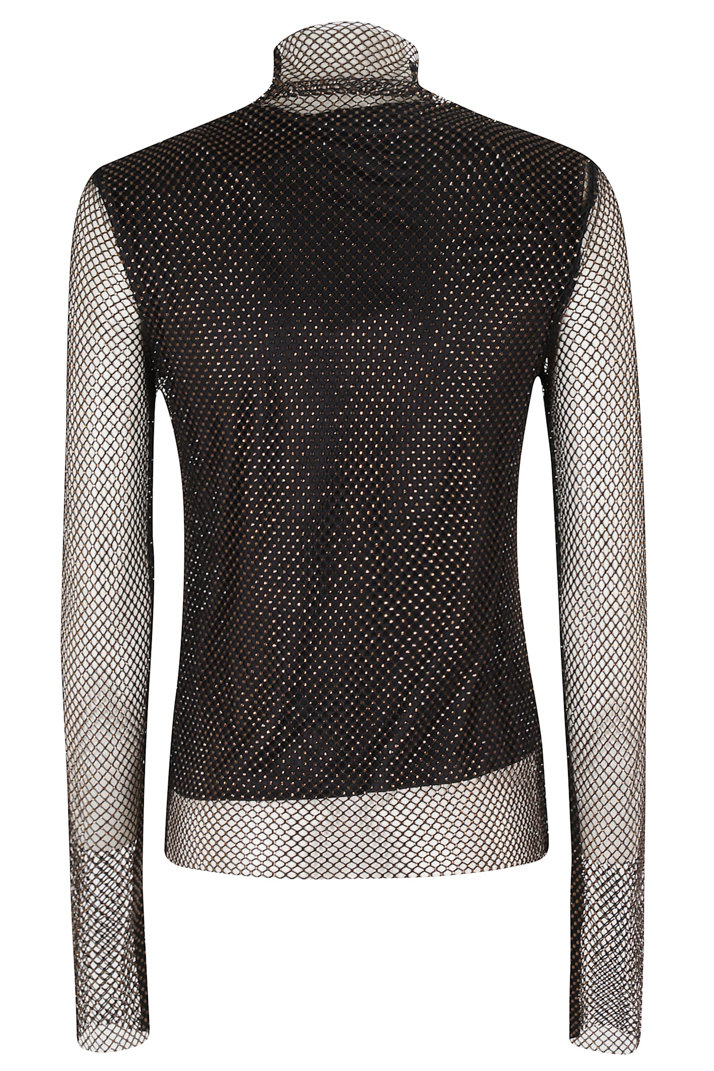 Sportmax Sheer Mesh Overlay Crewneck Knitwear In Multi
