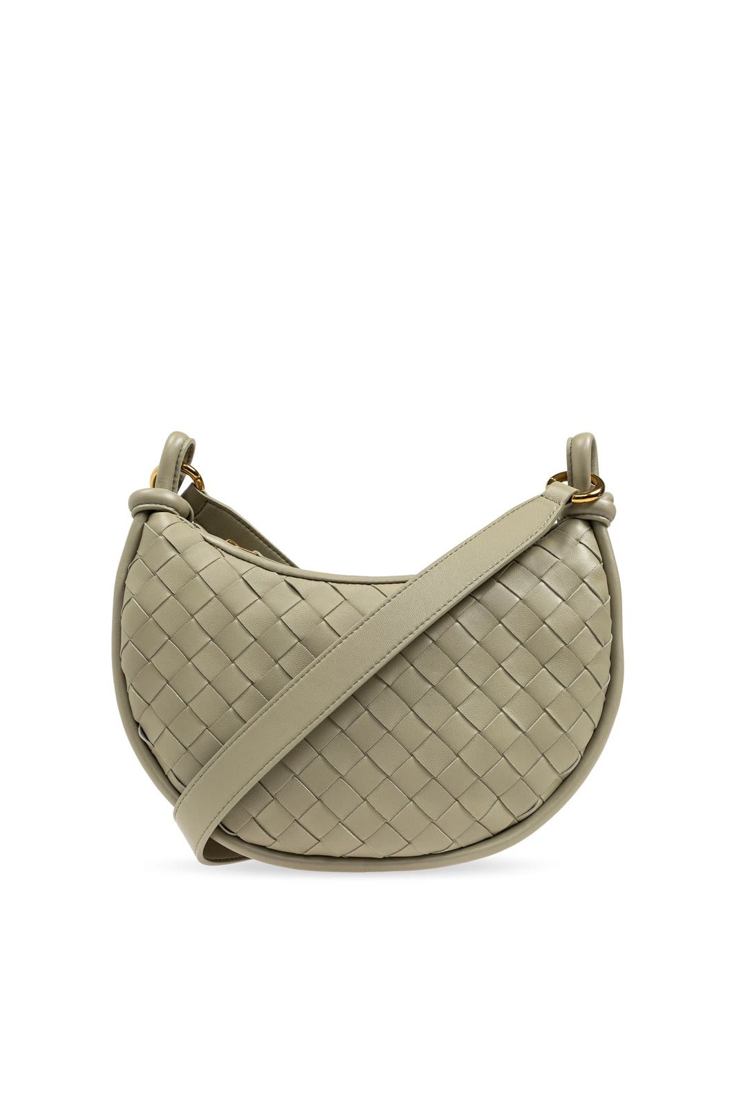 Shop Bottega Veneta Gemelli Intrecciato Shoulder Bag In Beige