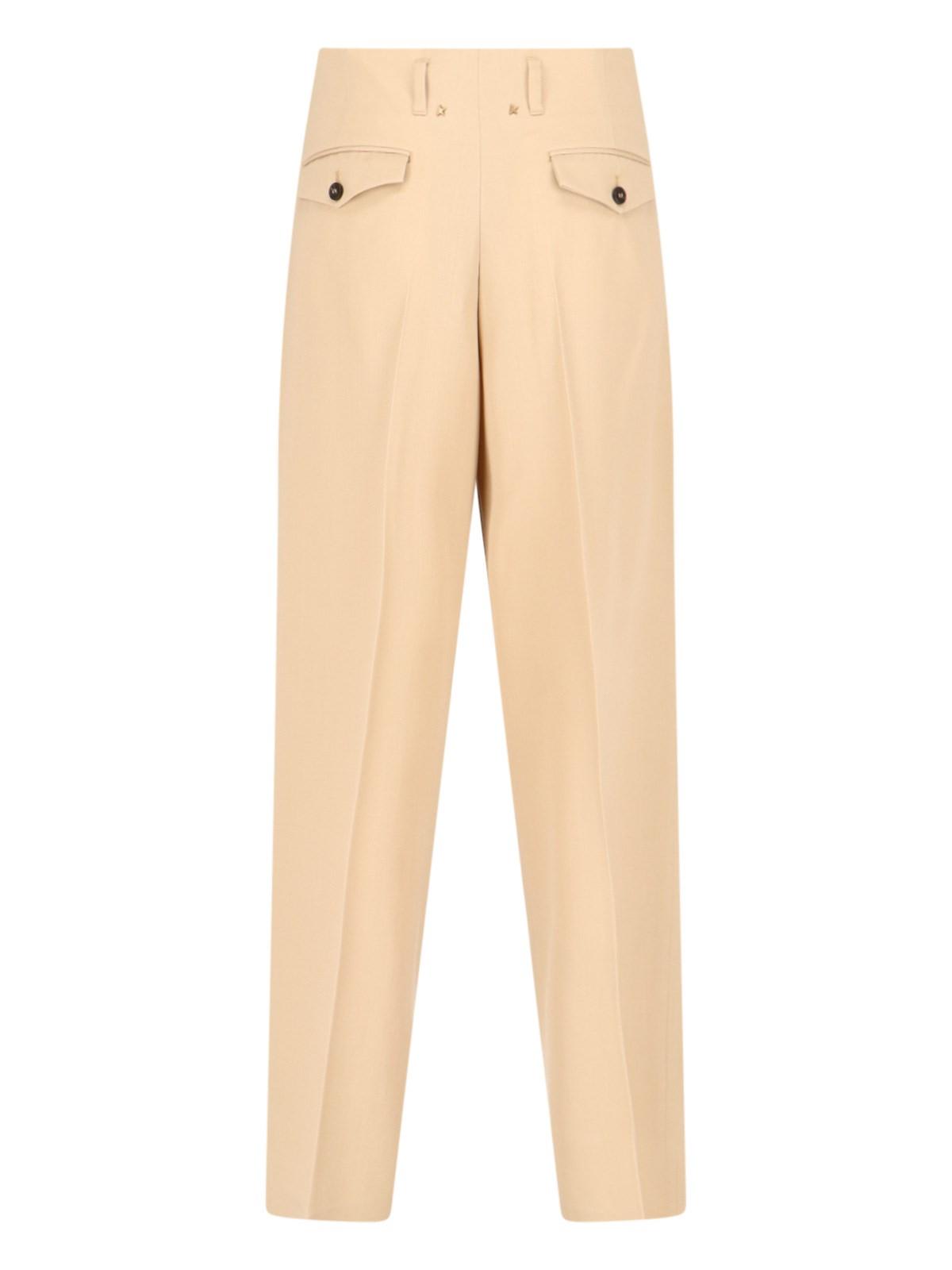 Shop Golden Goose Tailored Trousers In Beige