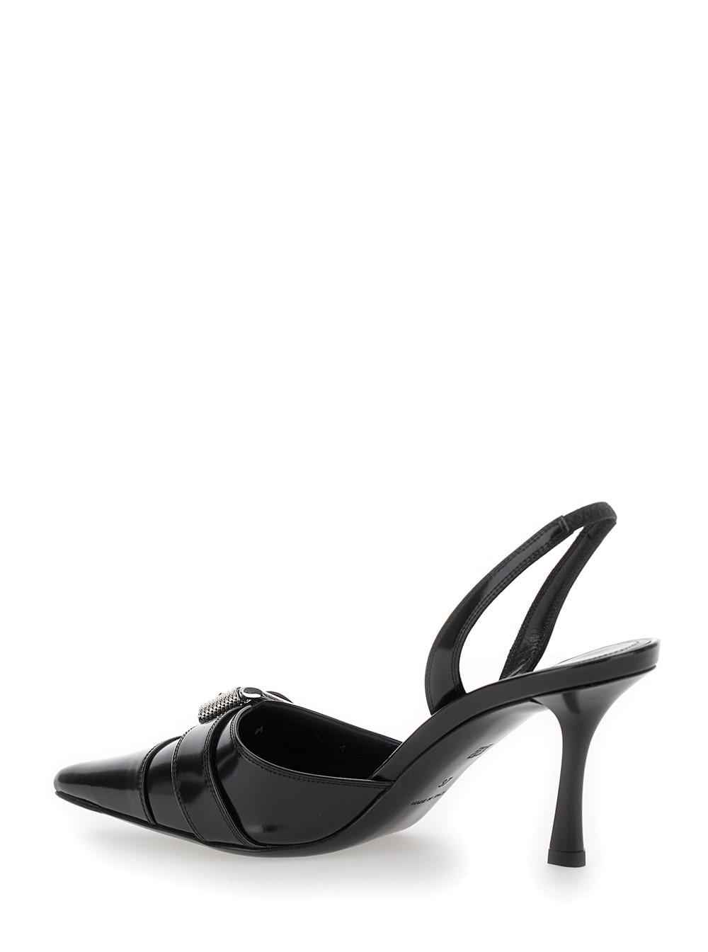 Shop Givenchy Voyou Black Slingback Pumps With A Buckle In Patent Leather Woman