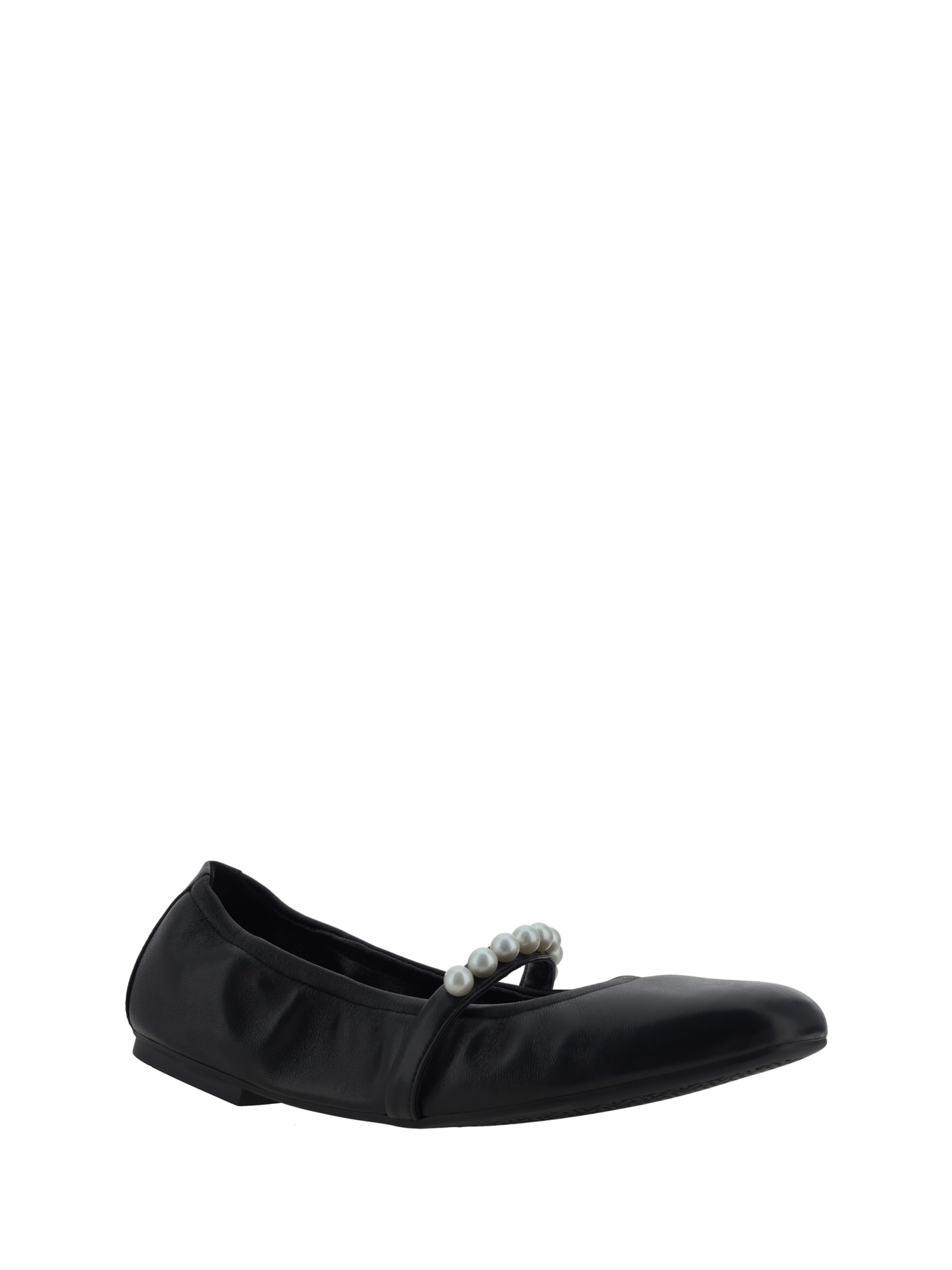 Shop Stuart Weitzman Goldie Ballerinas In Black