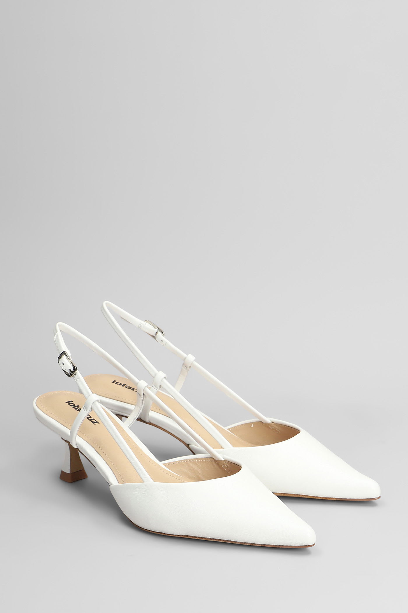 Lola Cruz Carmen Pump 85 Pumps In White Leather In White