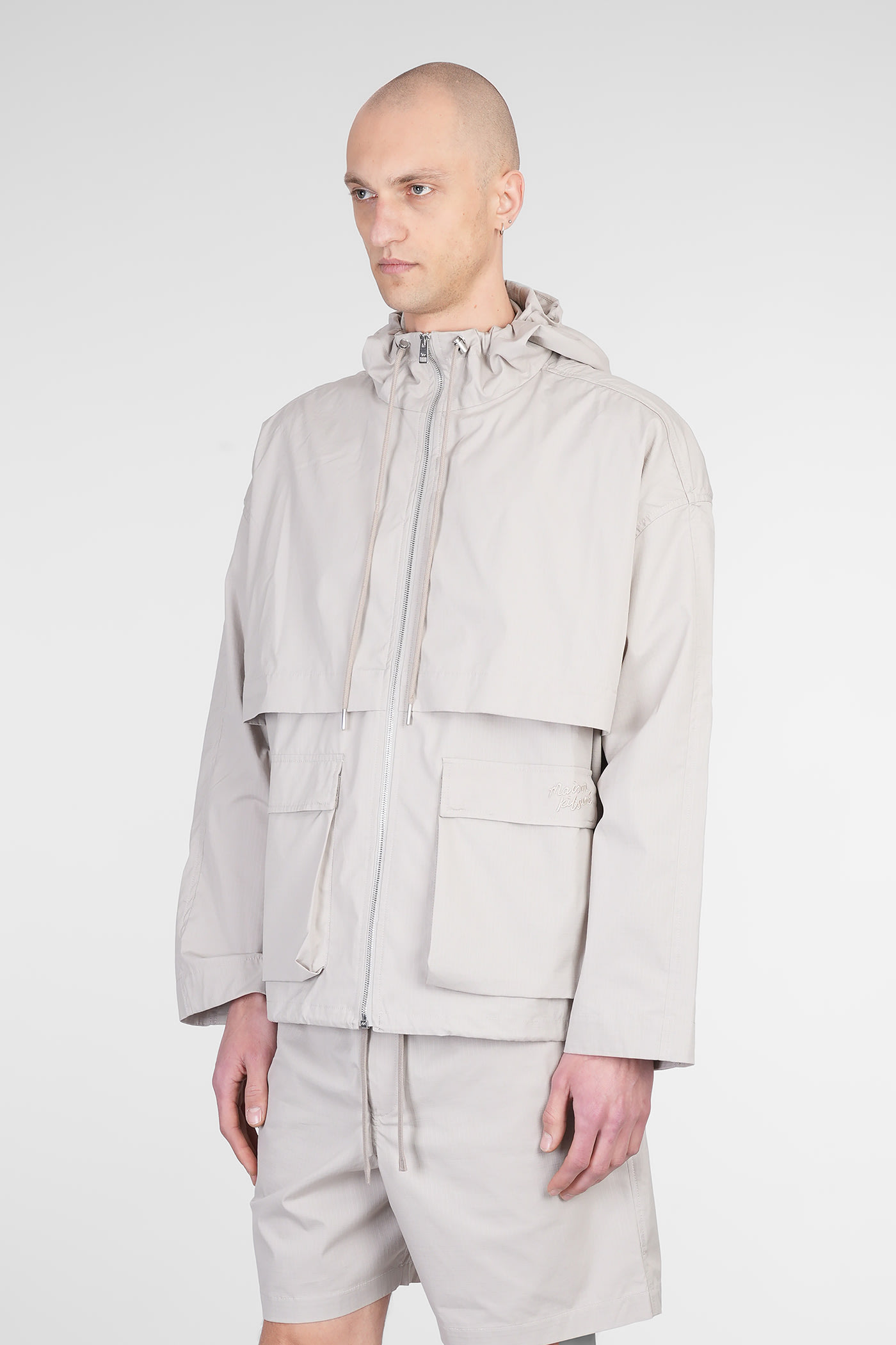 Maison Kitsuné Hooded Zipped Windbreaker Clothing
