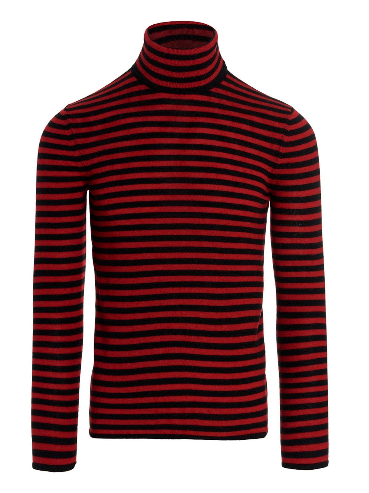 Saint Laurent Striped Turtleneck Sweater