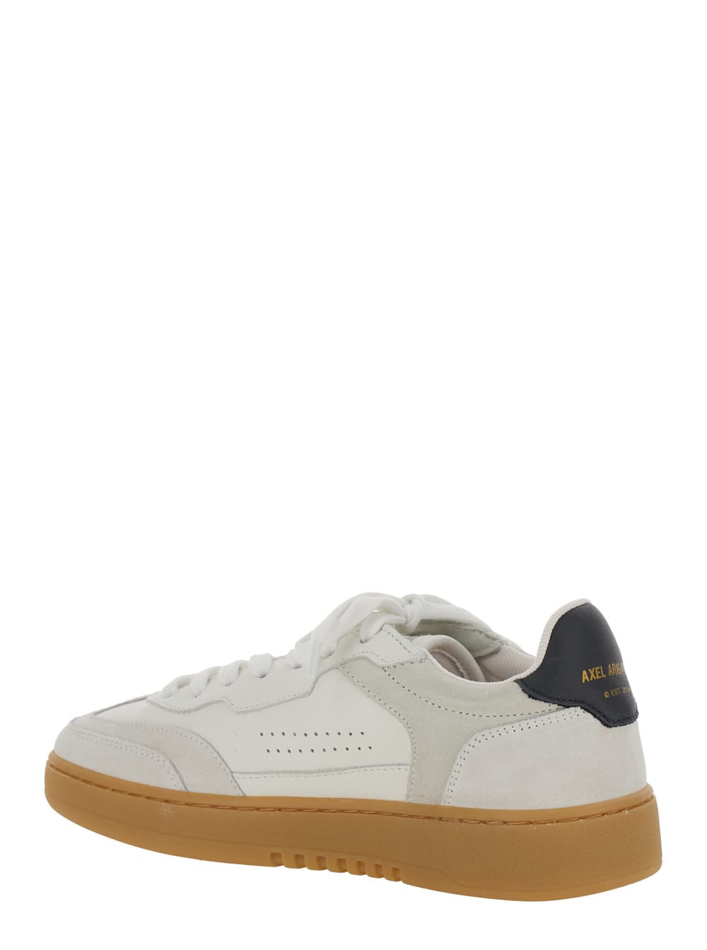 Axel Arigato Dice T-toe White Low Top Sneakers With Logo Patch On The Tongue And Logo Lettering On The Rear In Le In Multi